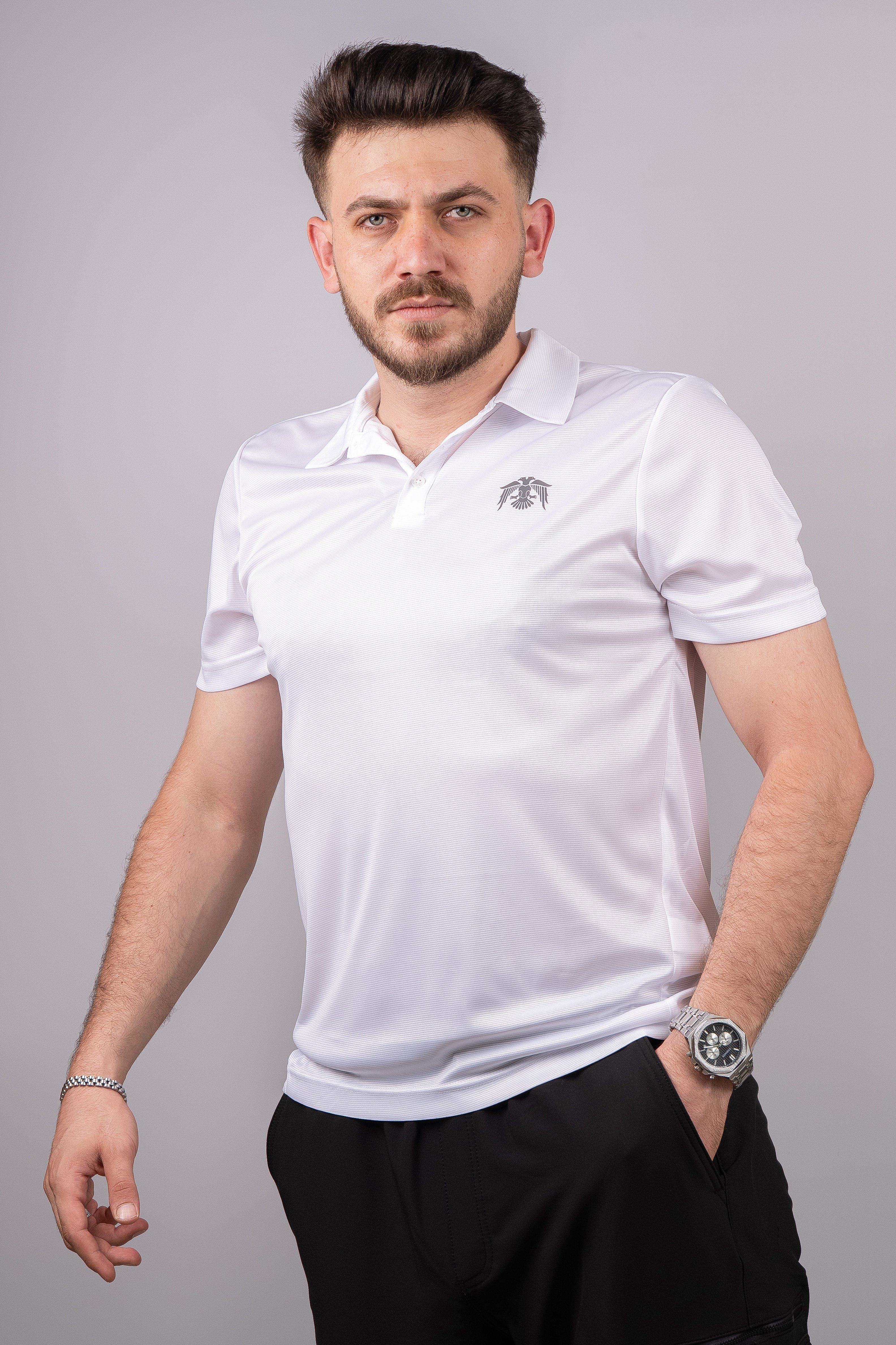 Huğlu Outdoor Huğlu Outdoor Polo Yaka Beyaz T-Shirt