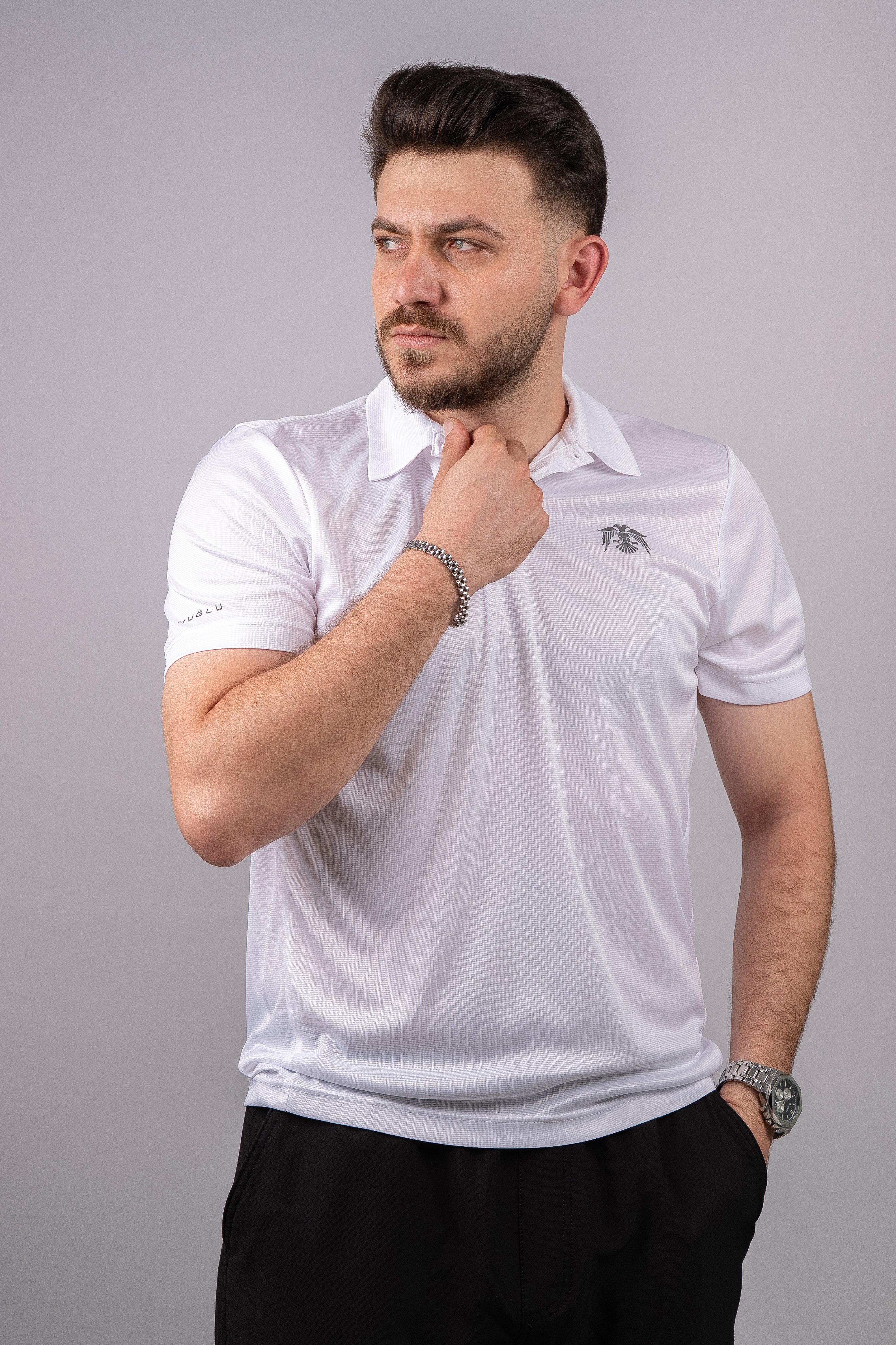 Huğlu Outdoor Huğlu Outdoor Polo Yaka Beyaz T-Shirt