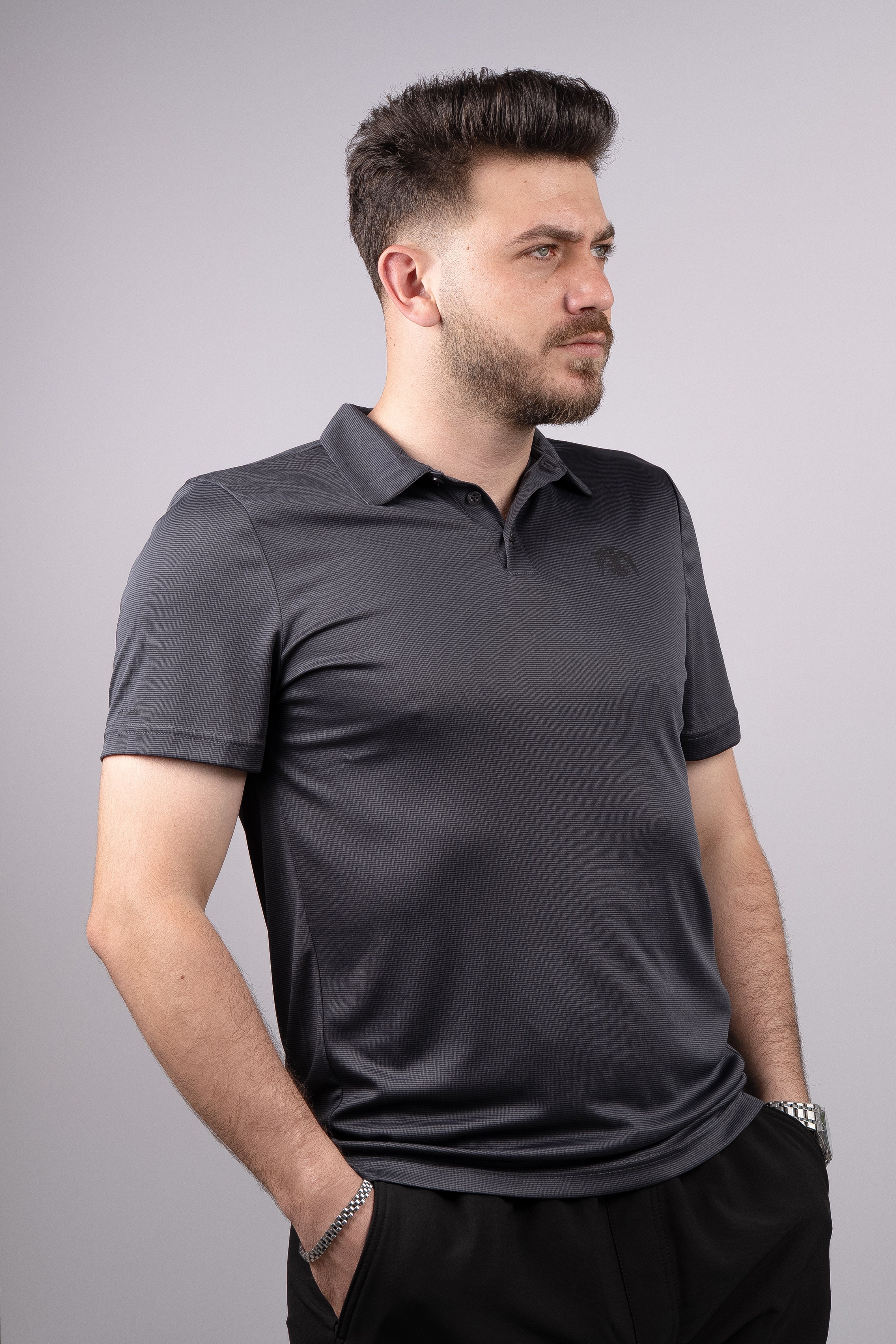 Huğlu Outdoor Huglu Outdoor Polo Yaka Gri T-Shirt