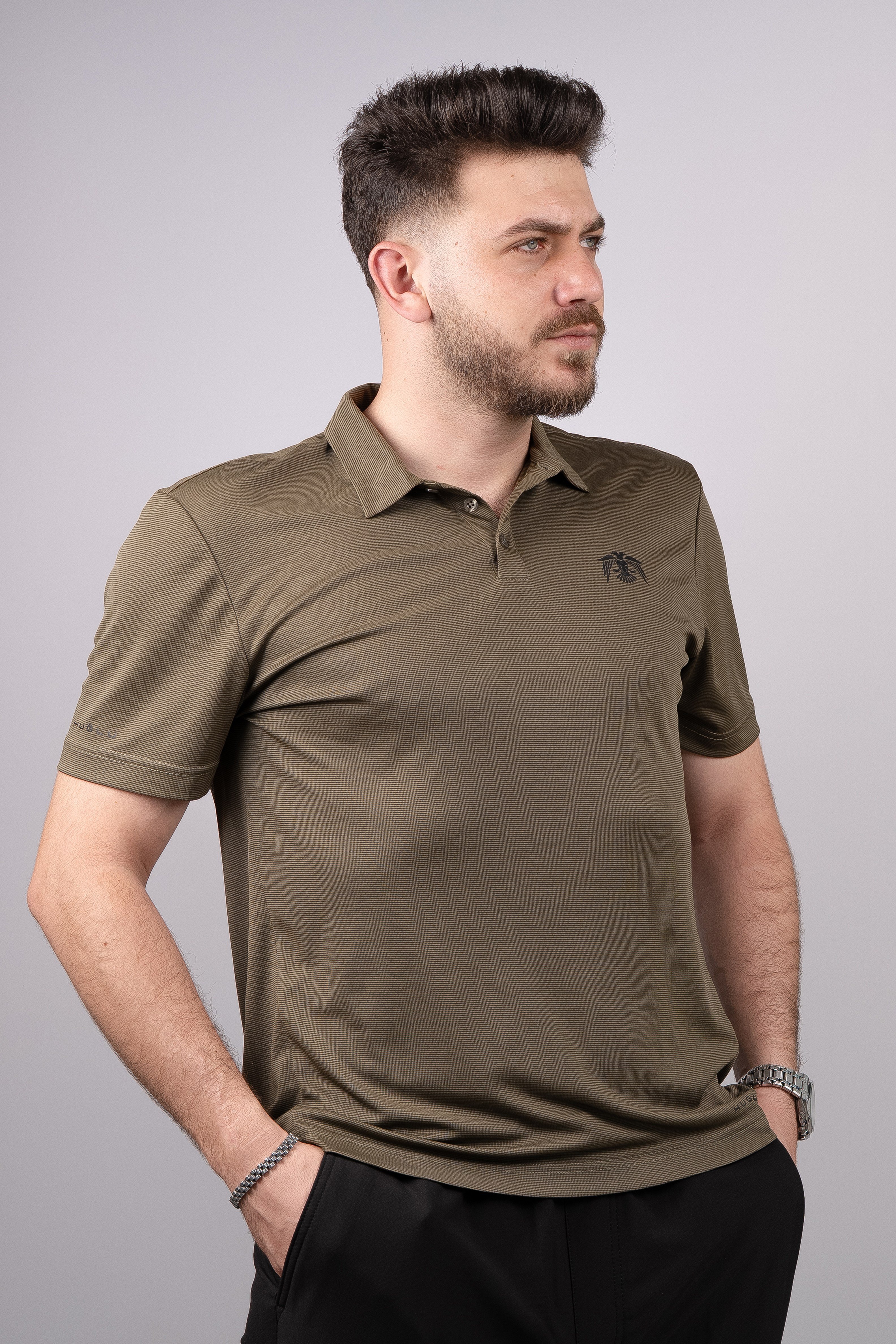 Huğlu Outdoor Huğlu Outdoor Polo Yaka Haki T-Shirt