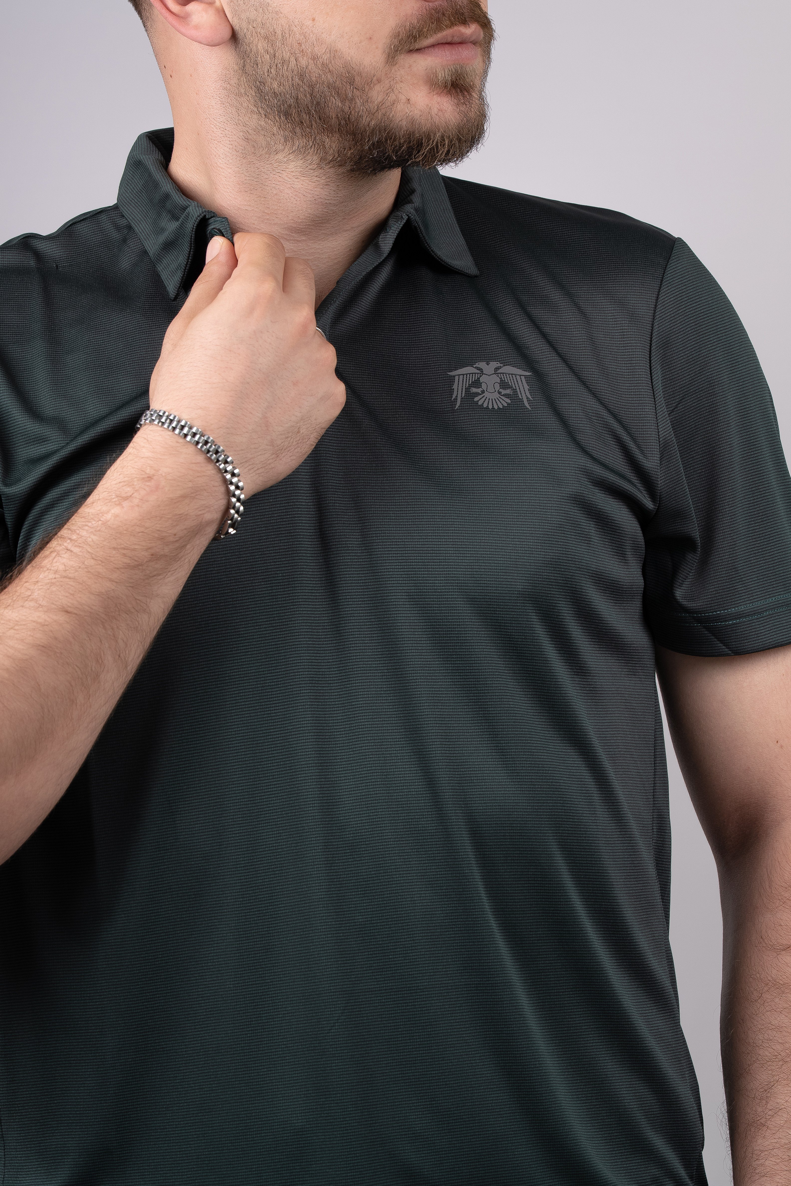 Huğlu Outdoor Huğlu Outdoor Polo Yaka Petrol Yeşili T-Shirt