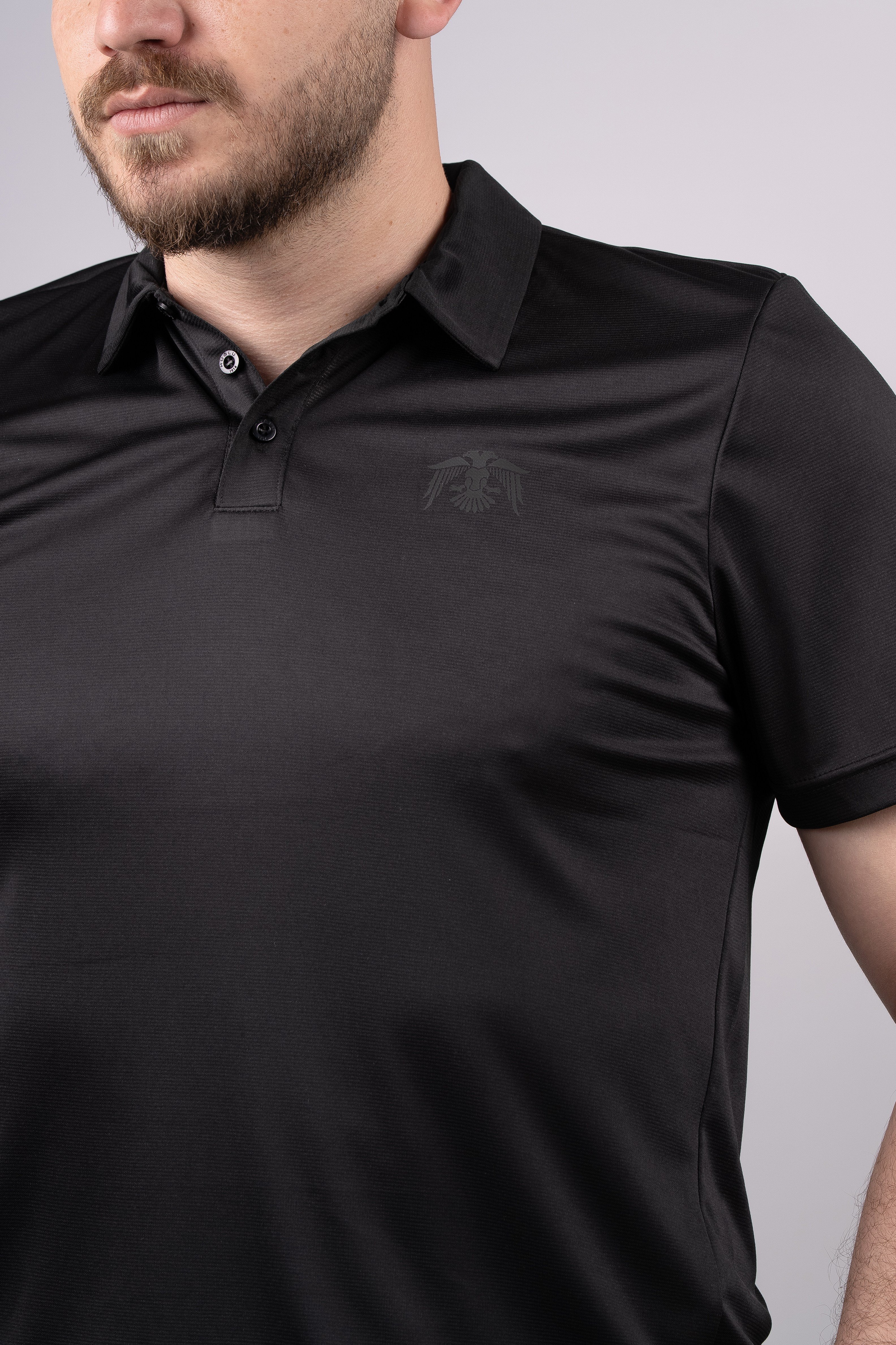 Huğlu Outdoor Huğlu Outdoor Siyah Polo Yaka T-Shirt