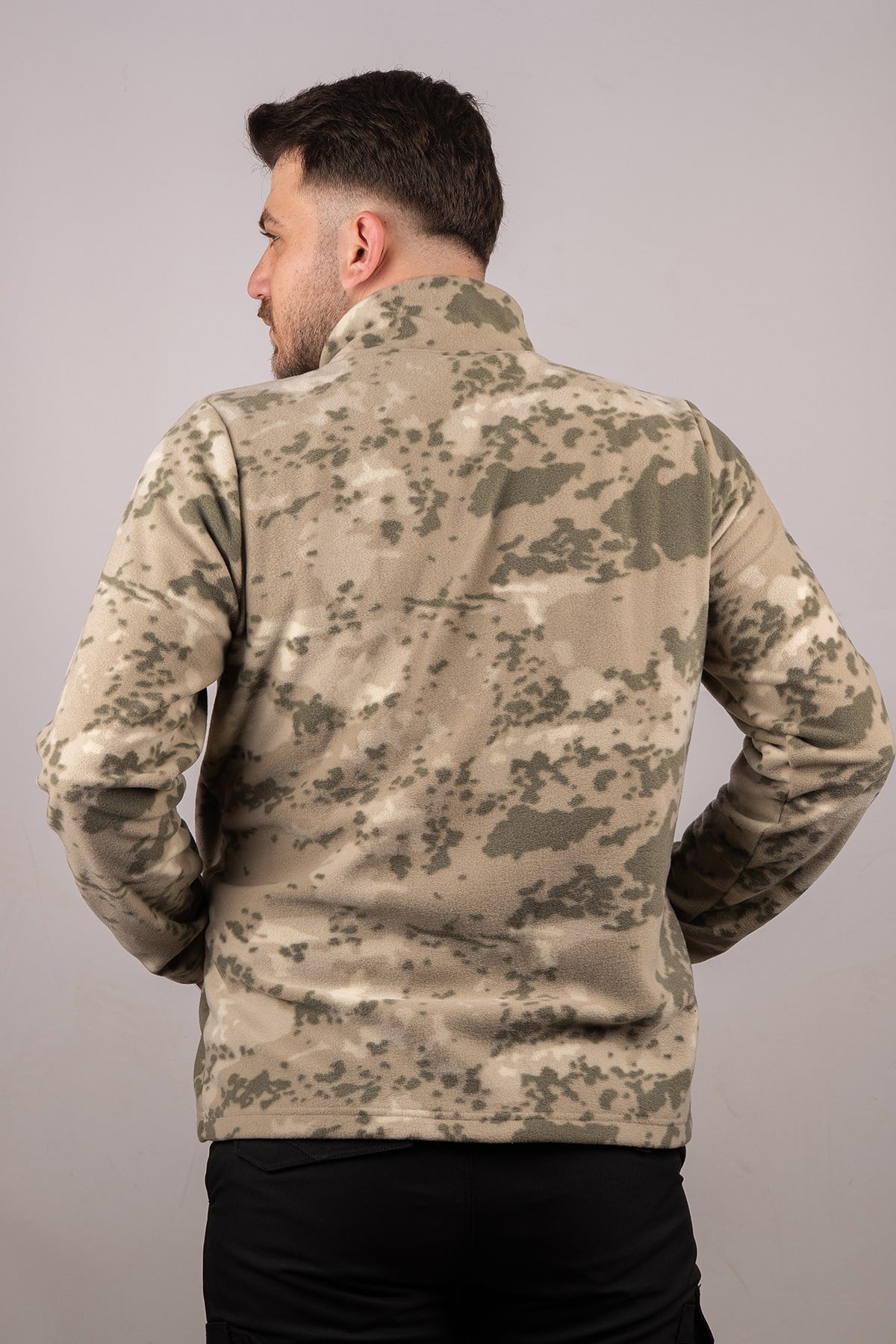 Huğlu Outdoor Kamuflaj Desenli Polar Hırka
