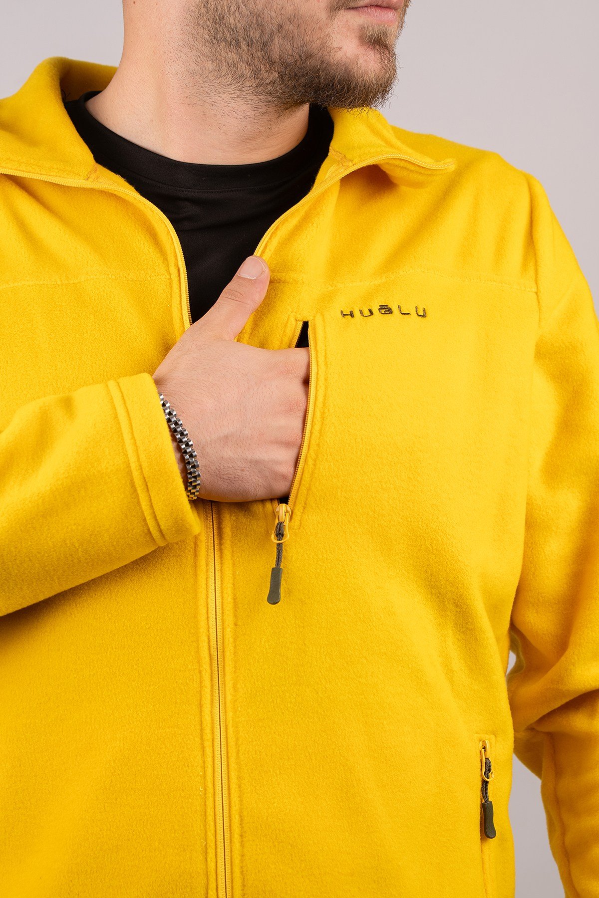 Huğlu Outdoor Mevsimlik Polar Hırka Sarı