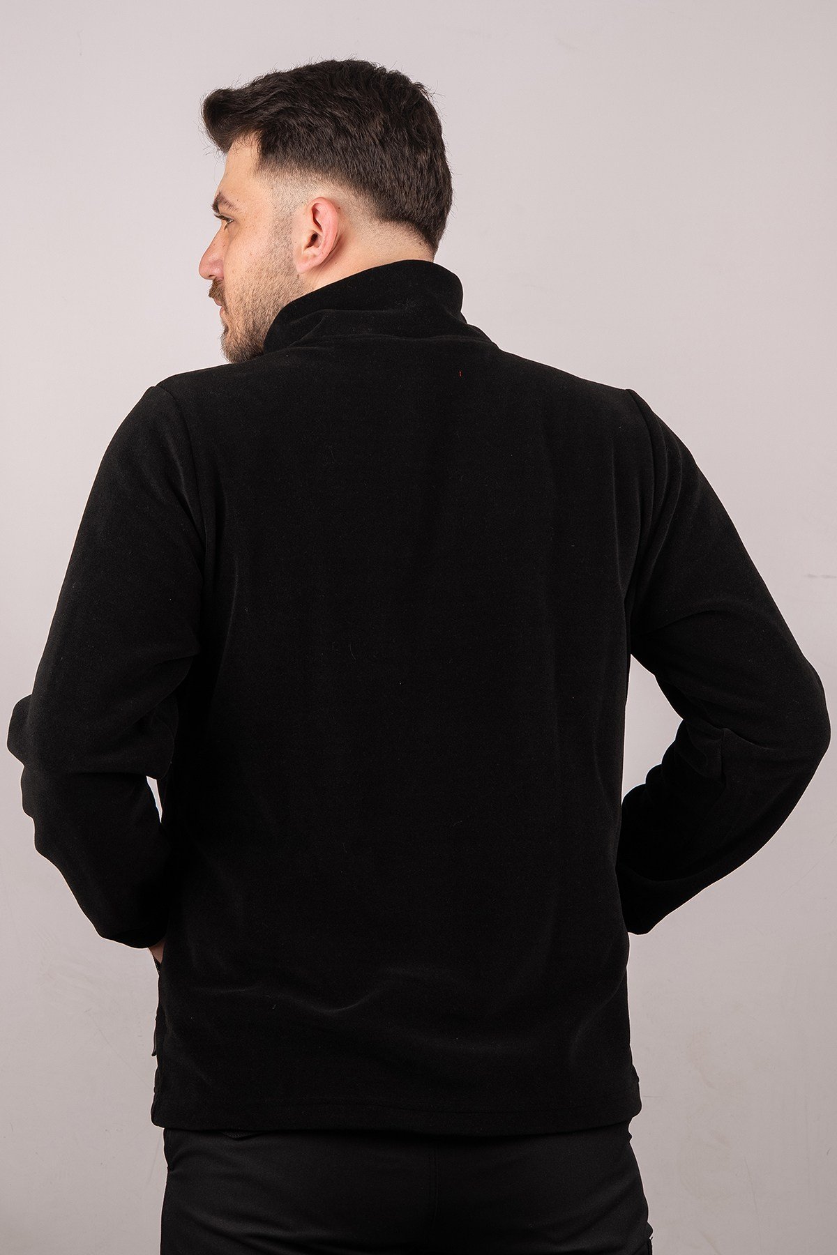 Huğlu Outdoor Tam Fermuarlı Polar Hırka Siyah