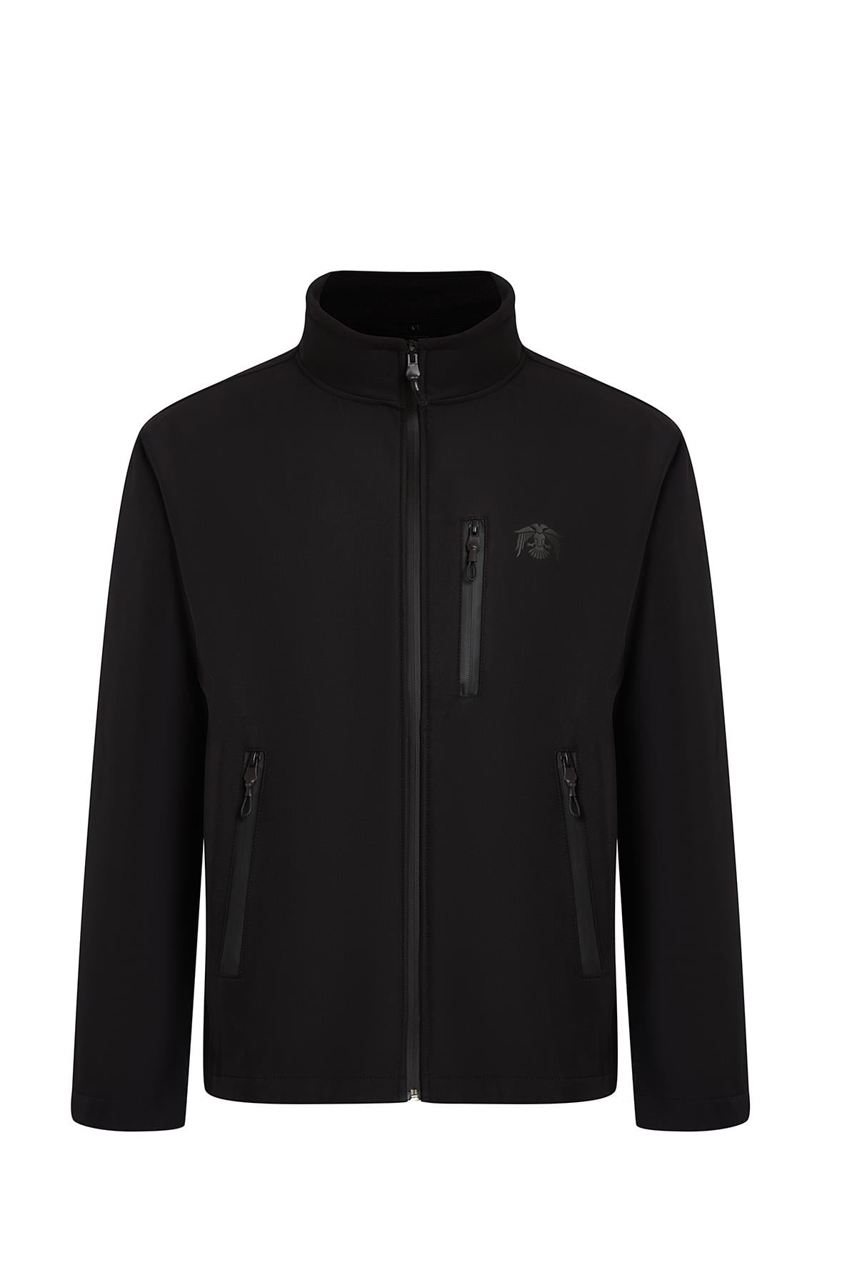 hugluoutdoorSiyah Softshell Mont 