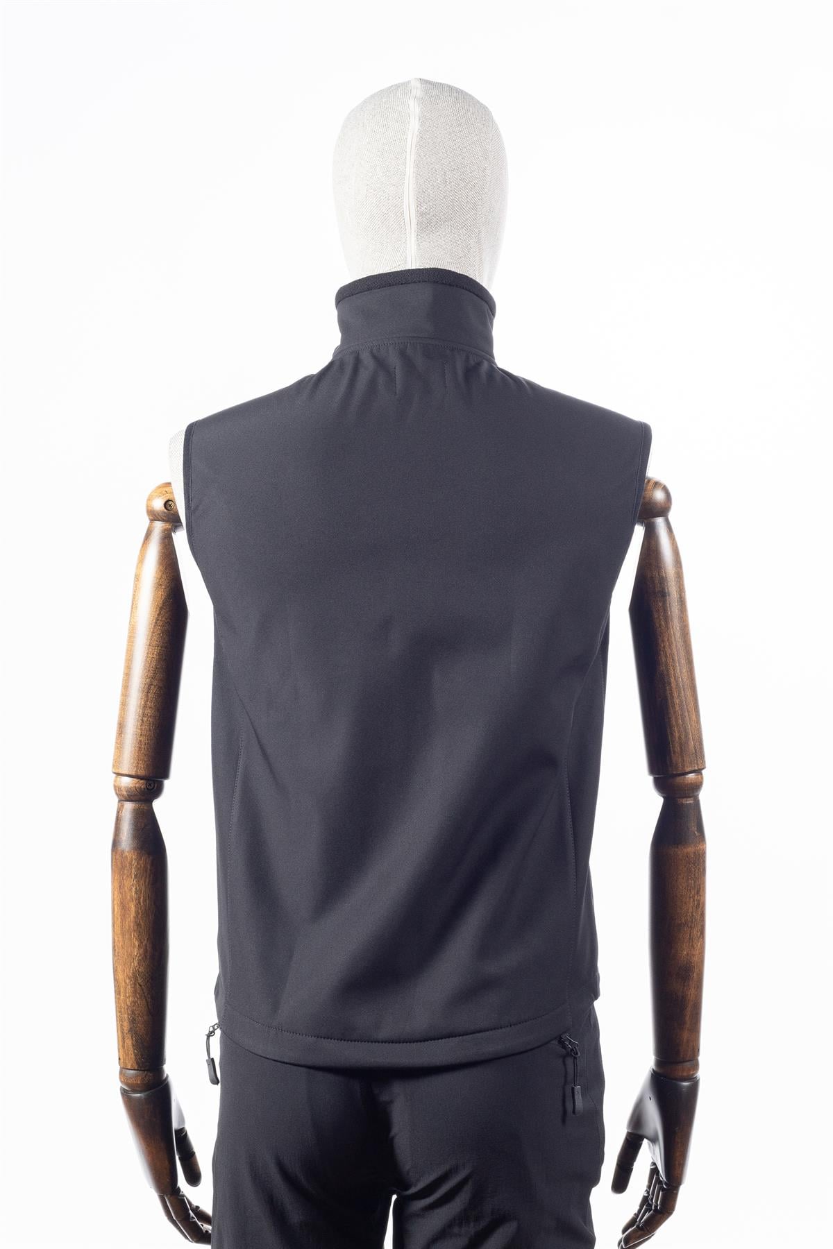 hugluoutdoorSoftshell Siyah Yelek Fermuarlı Cepli Mevsimlik