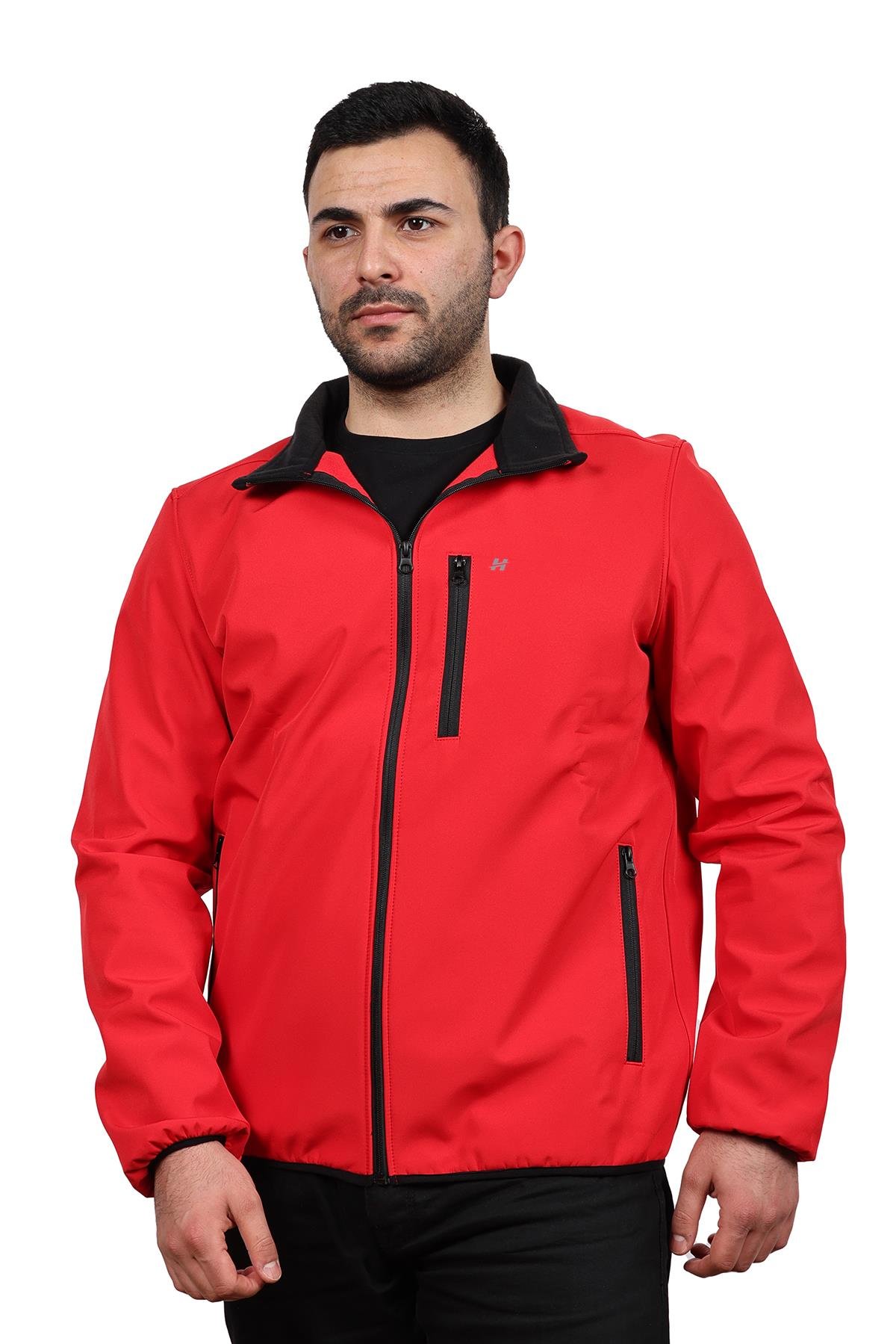 hugluoutdoorKırmızı Dik Yaka Mont