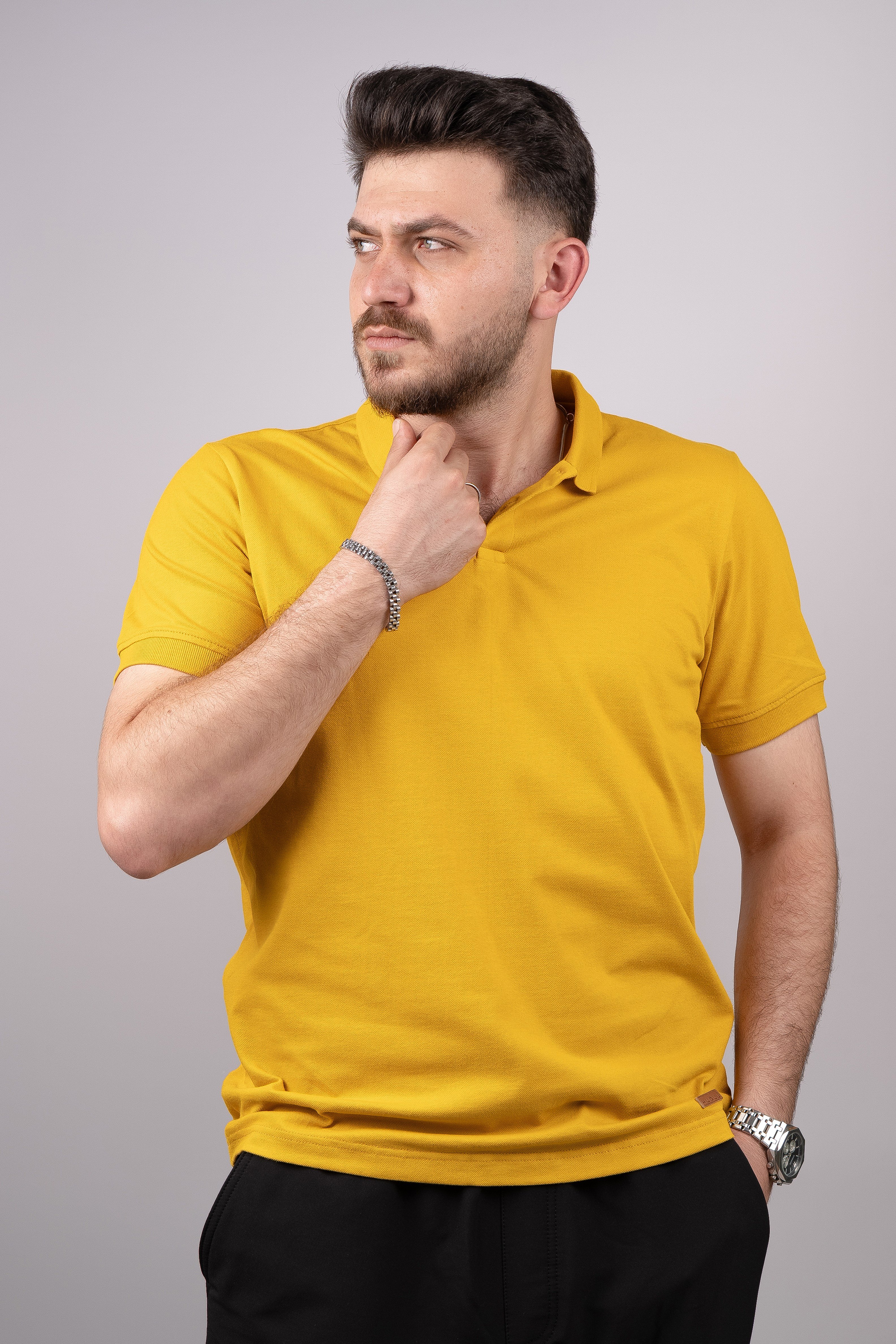 Huğlu Outdoor Polo Yaka T-Shirt Hardal Sarısı
