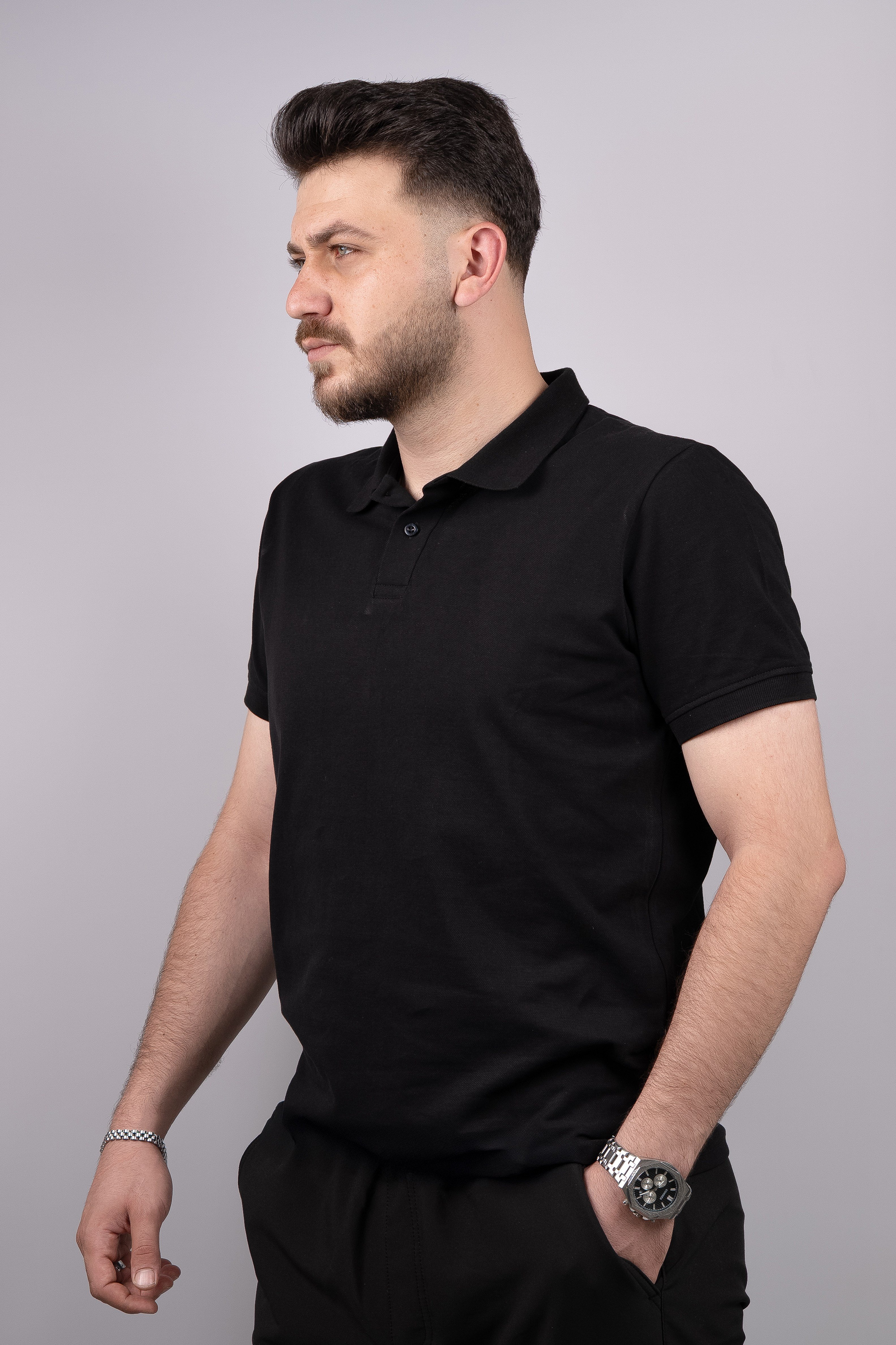 Huğlu Outdoor Polo Yaka T-Shirt Siyah