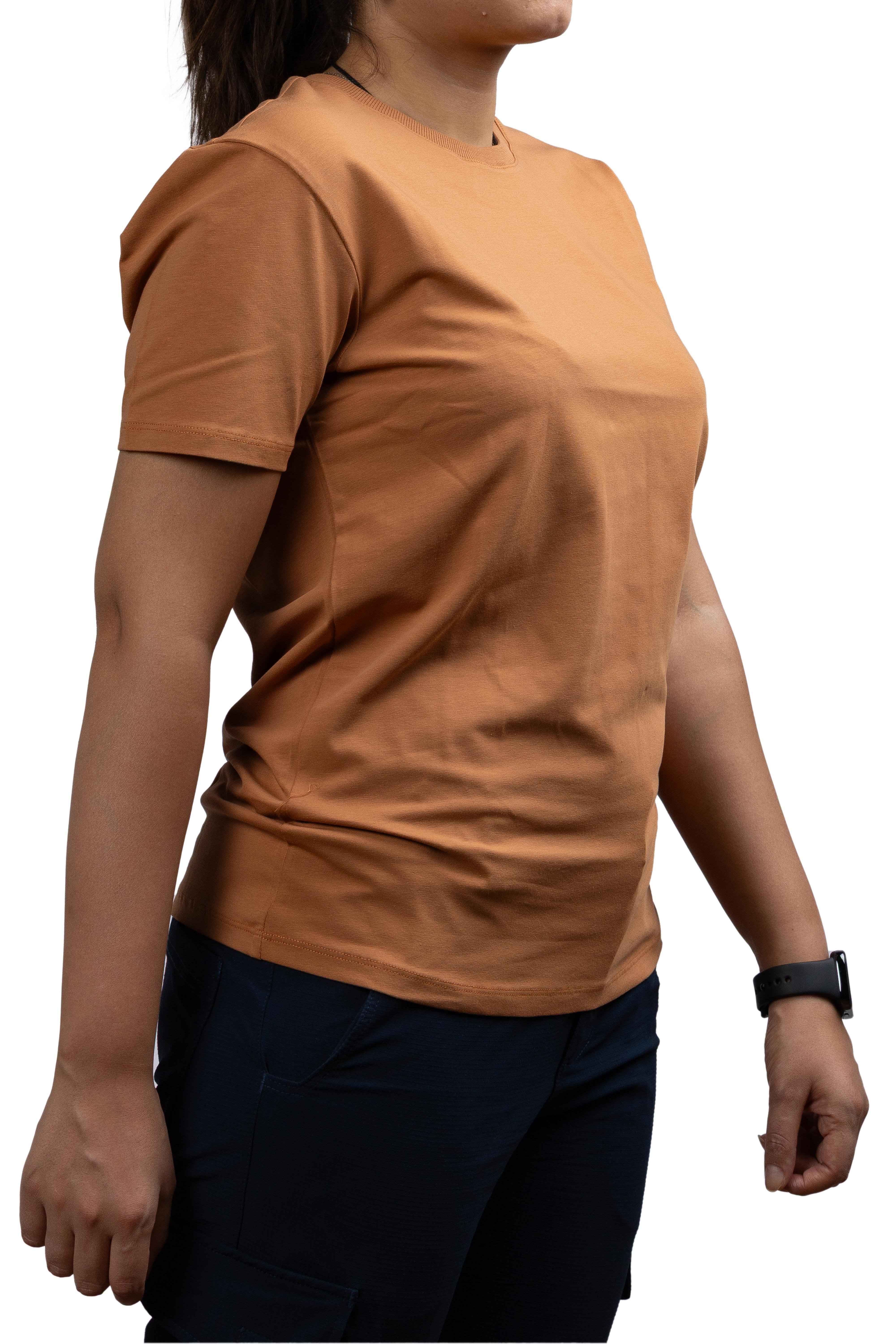 Huğlu OutdoorFit Kalıp Baskısız Kiremit T-shirt