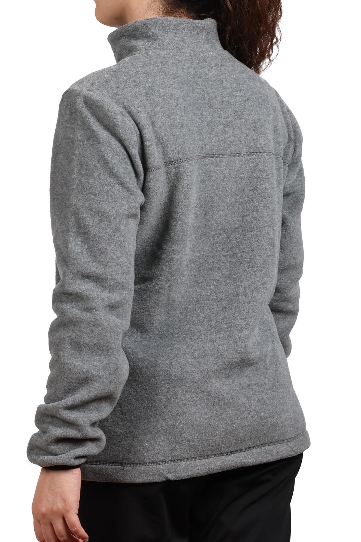hugluoutdoorMelanj Gri Bayan Polar Sweatshirt