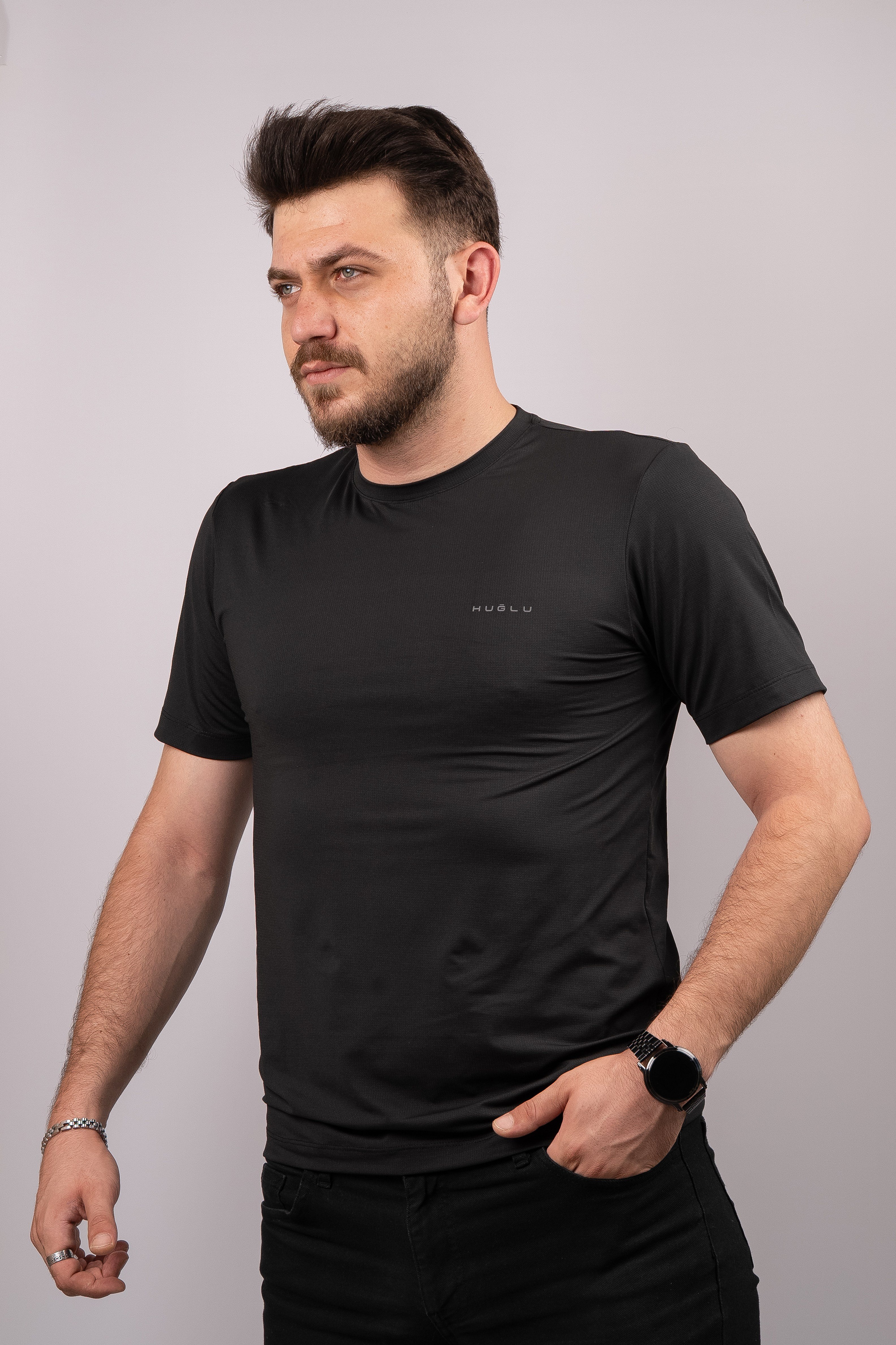 Huğlu Outdoor Mesh Suprem Siyah T-Shirt