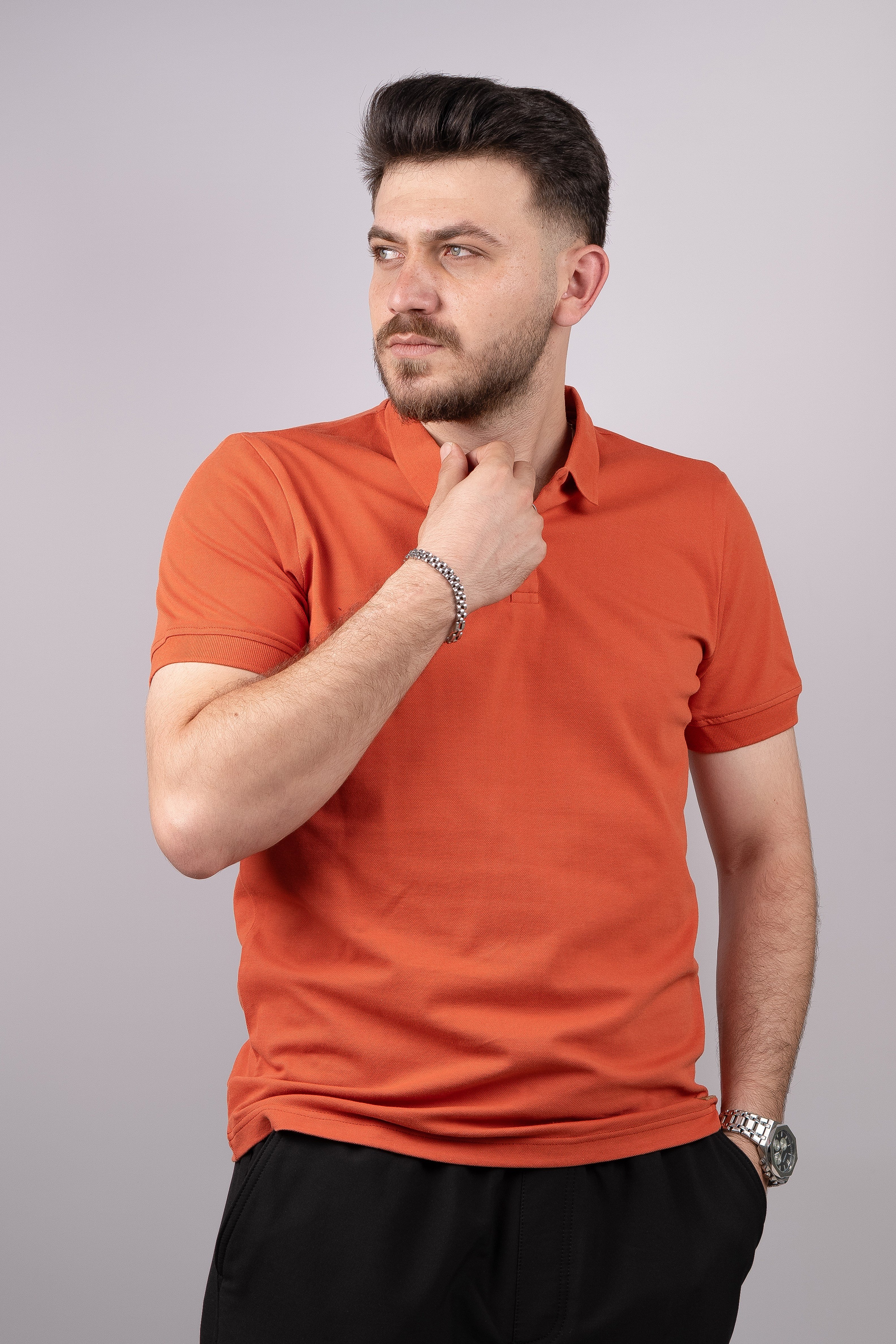 Huğlu Outdoor  Polo Yaka T-Shirt Kiremit