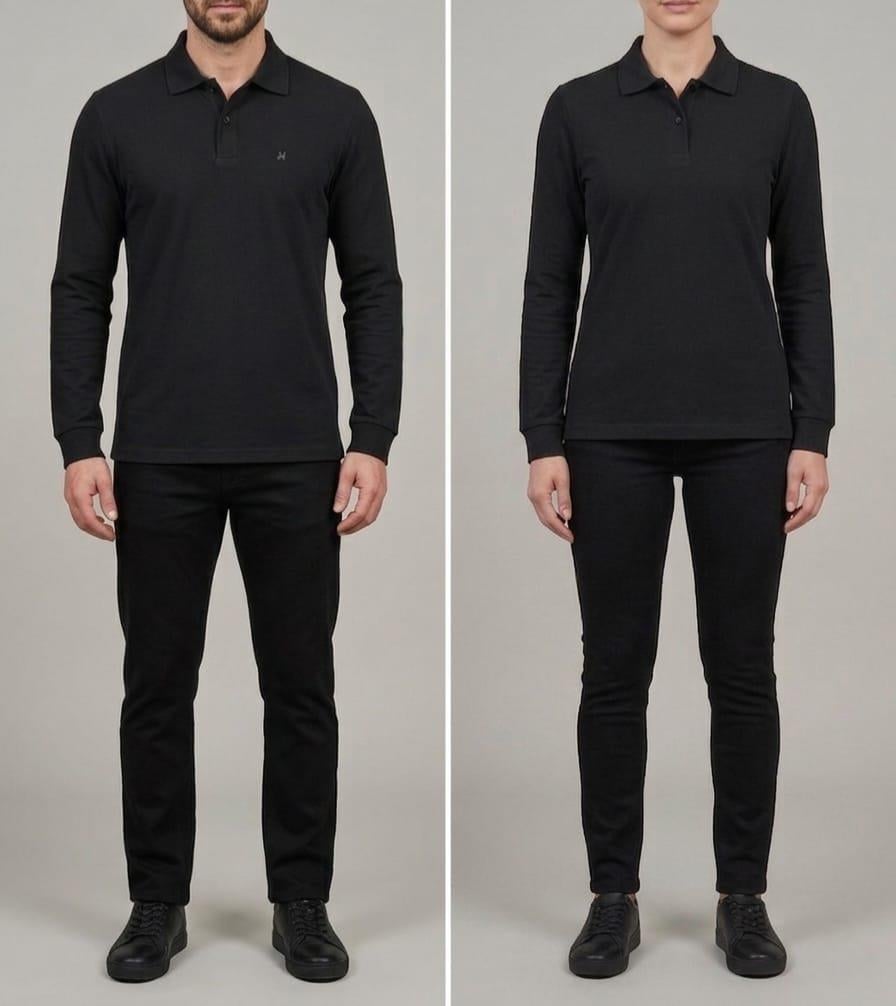 Huğlu OutdoorModal Kumaş Unisex Outdoor  Polo Yaka Sweatshirt