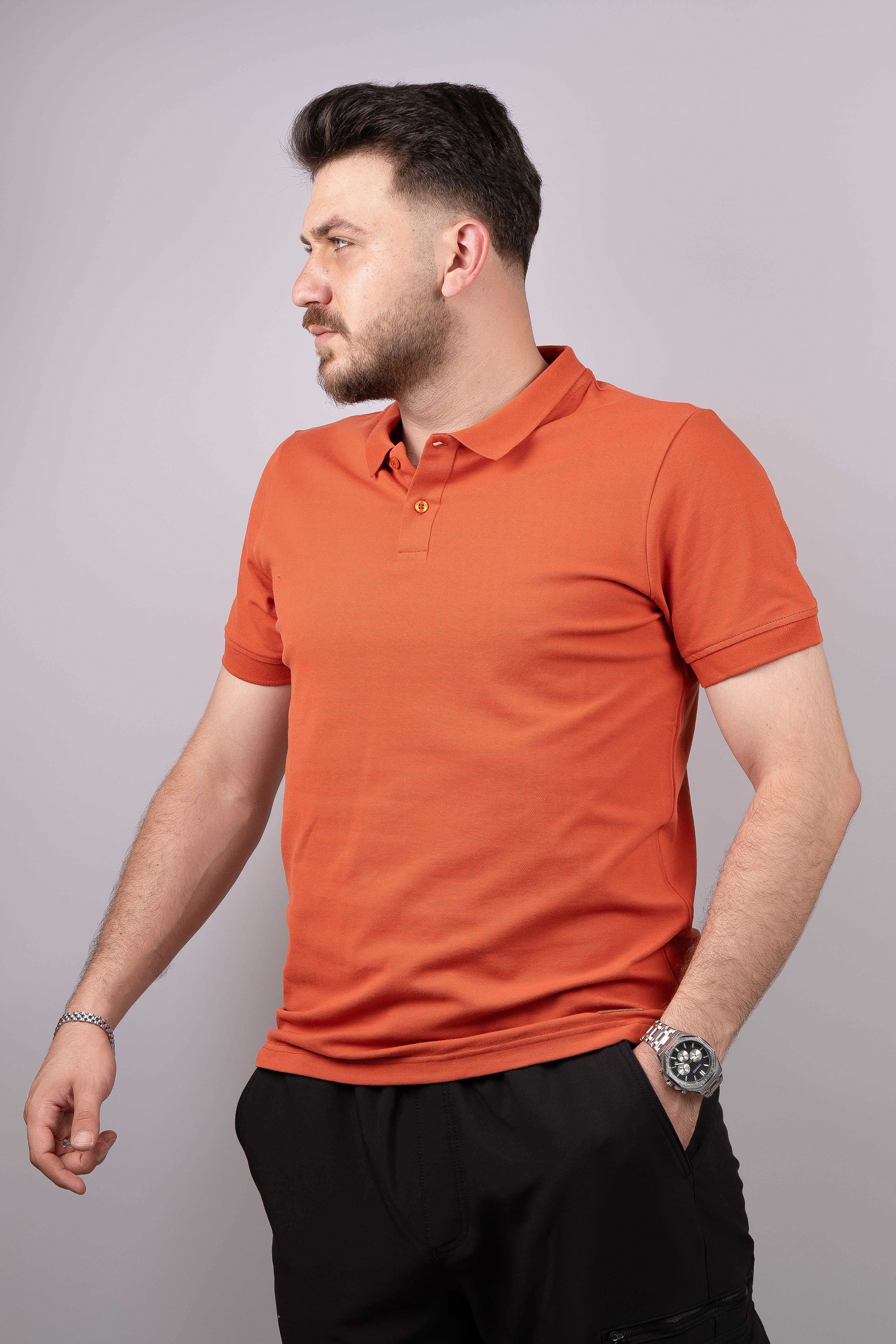 Huğlu Outdoor  Polo Yaka T-Shirt Kiremit