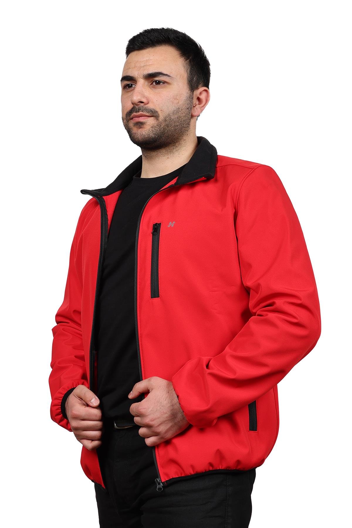 hugluoutdoorKırmızı Dik Yaka Mont