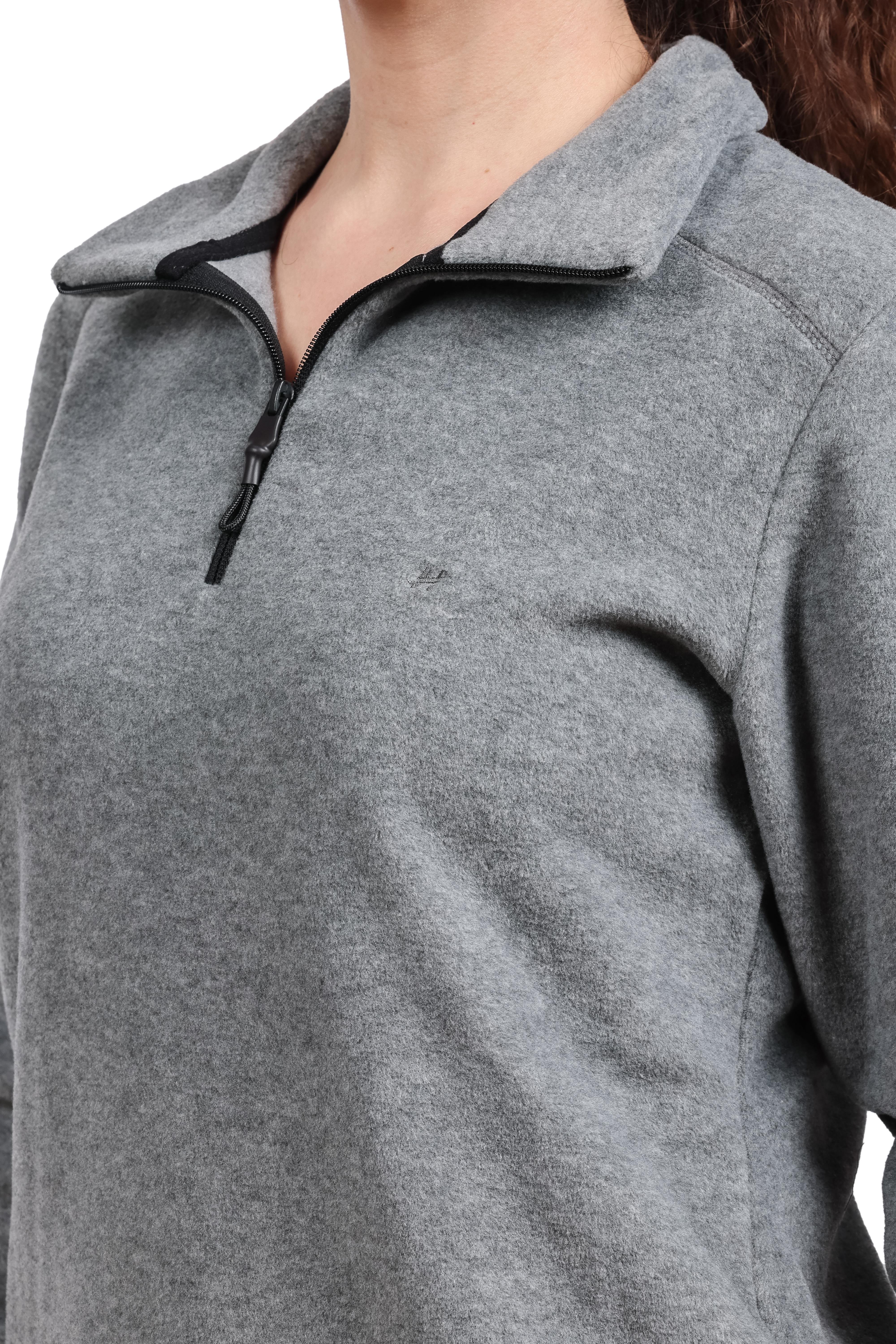 hugluoutdoorMelanj Gri Bayan Polar Sweatshirt