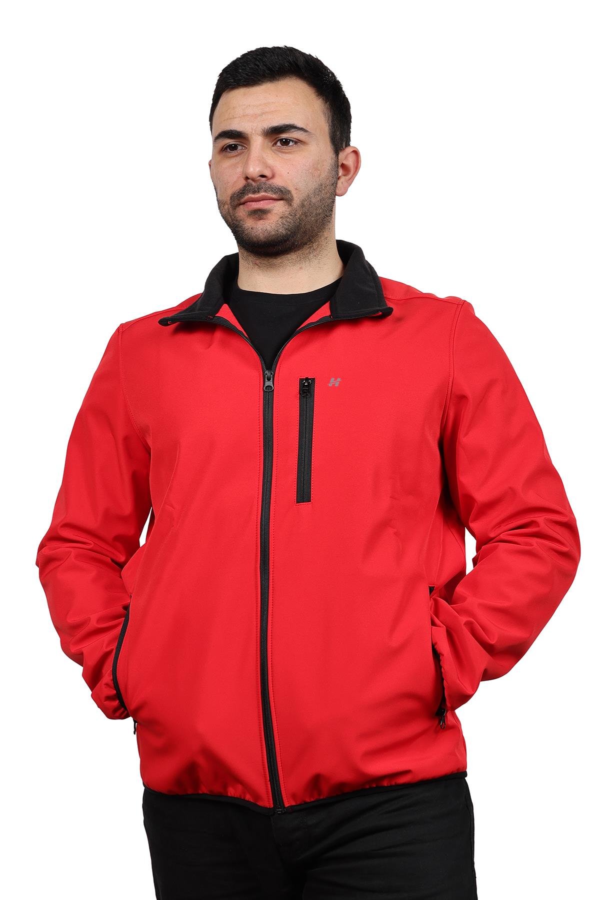 hugluoutdoorKırmızı Dik Yaka Mont