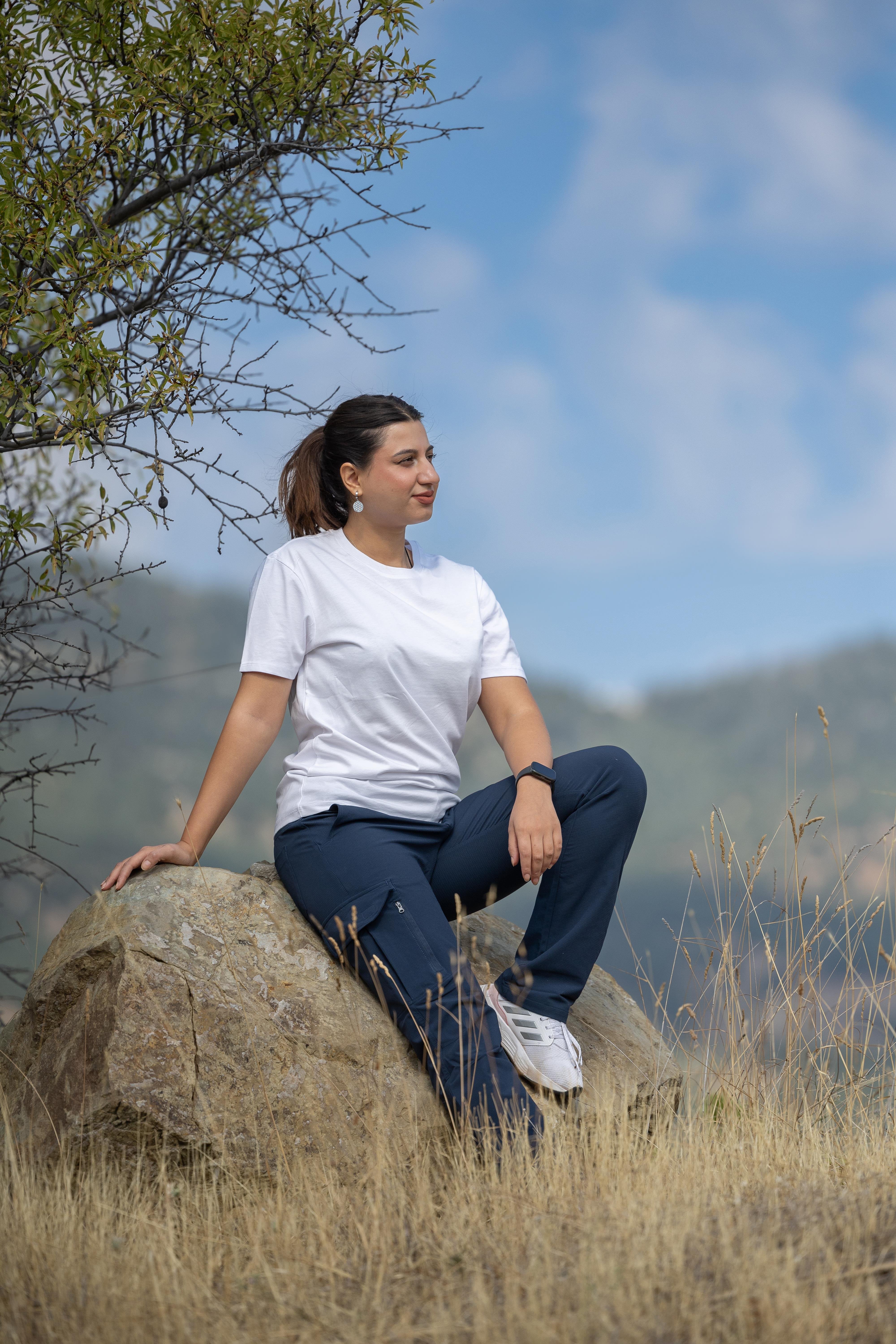 Huğlu OutdoorFit Kalıp Baskısız Beyaz T-shirt