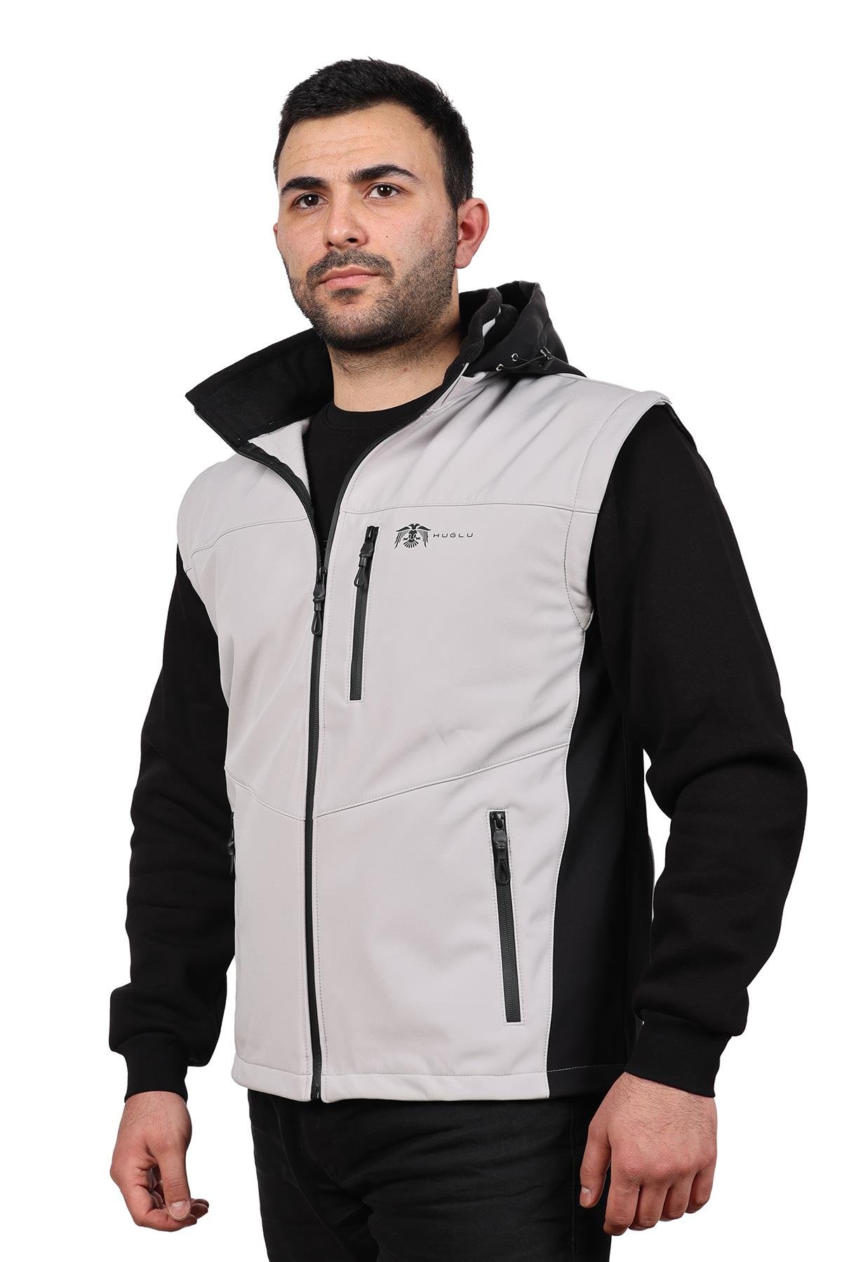 hugluoutdoorİki Renkli Fonksiyonel Taktik Softshell Mont