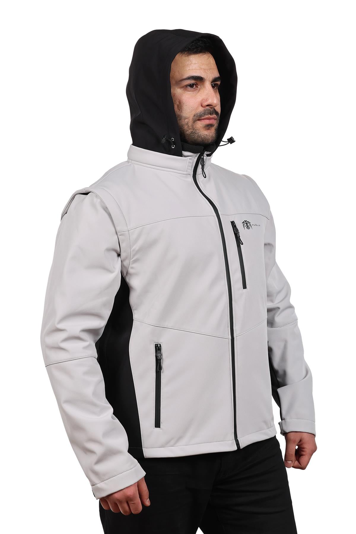 hugluoutdoorİki Renkli Fonksiyonel Taktik Softshell Mont
