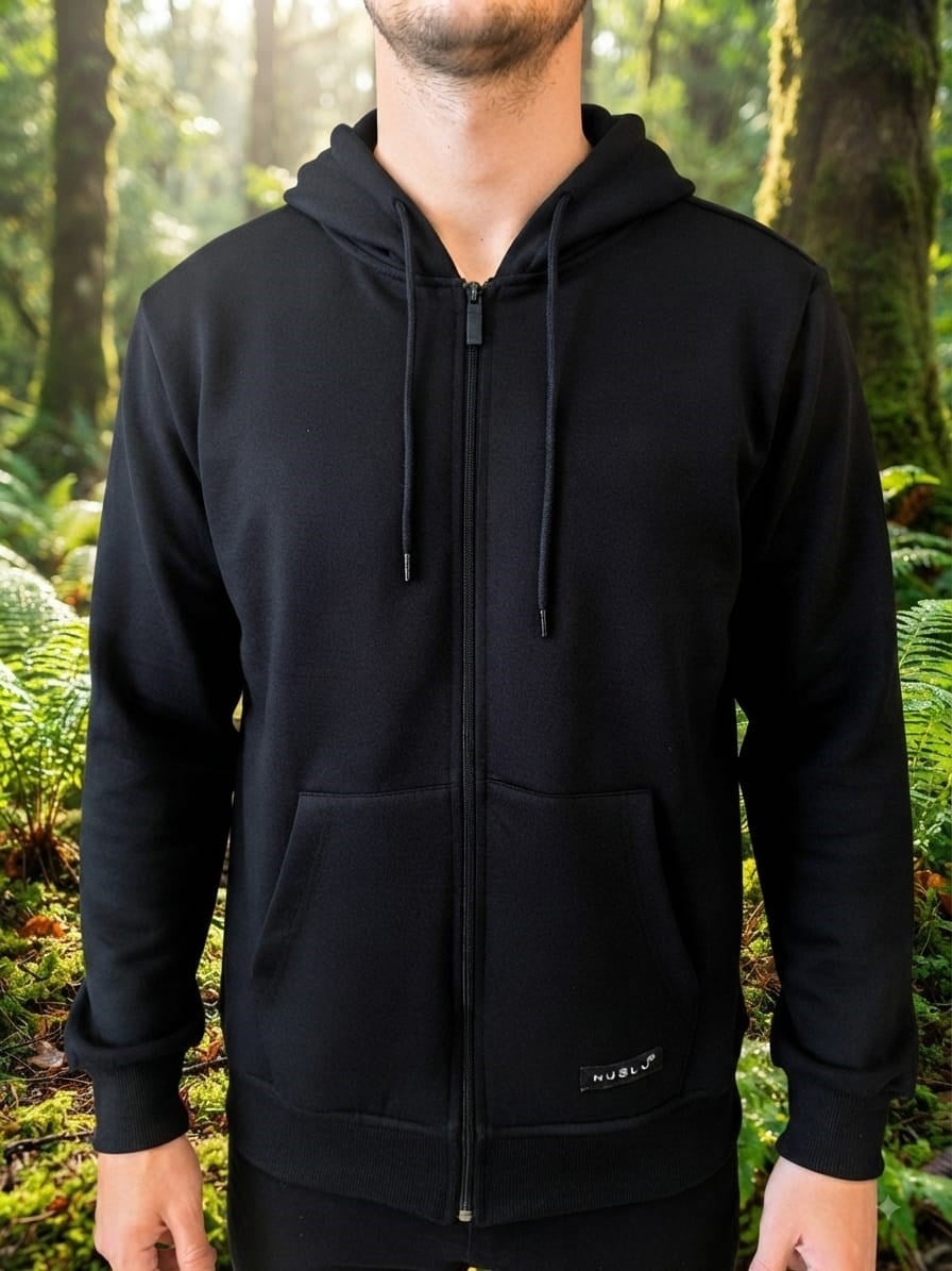 Huğlu OutdoorSİYAH   İNTERLOK KAPÜŞONLU EŞOFMAN ÜST 