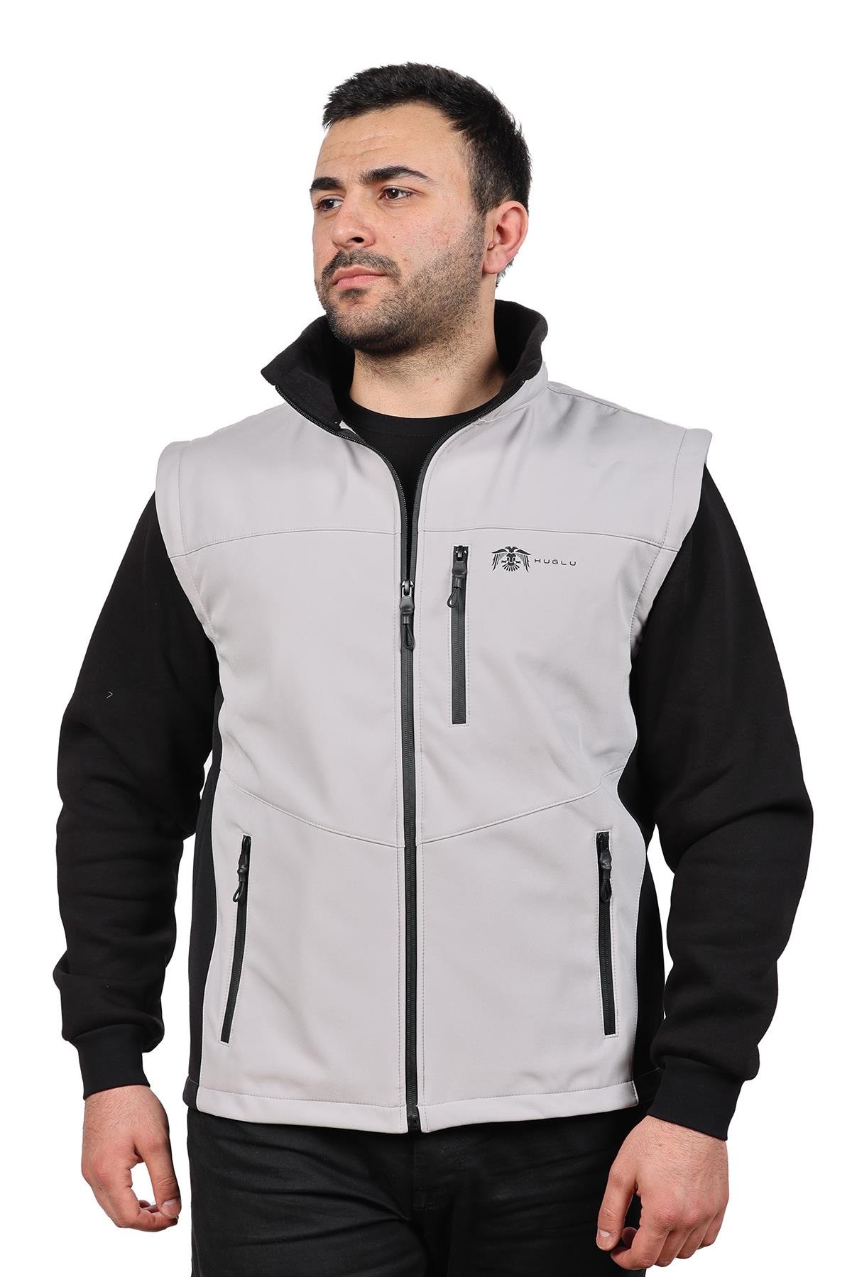 hugluoutdoorİki Renkli Fonksiyonel Taktik Softshell Mont