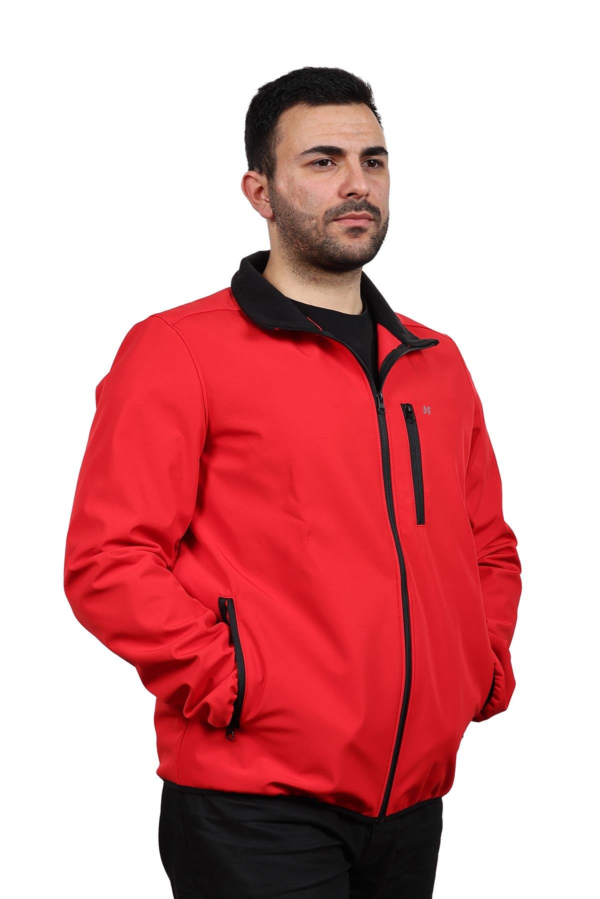 hugluoutdoorKırmızı Dik Yaka Mont