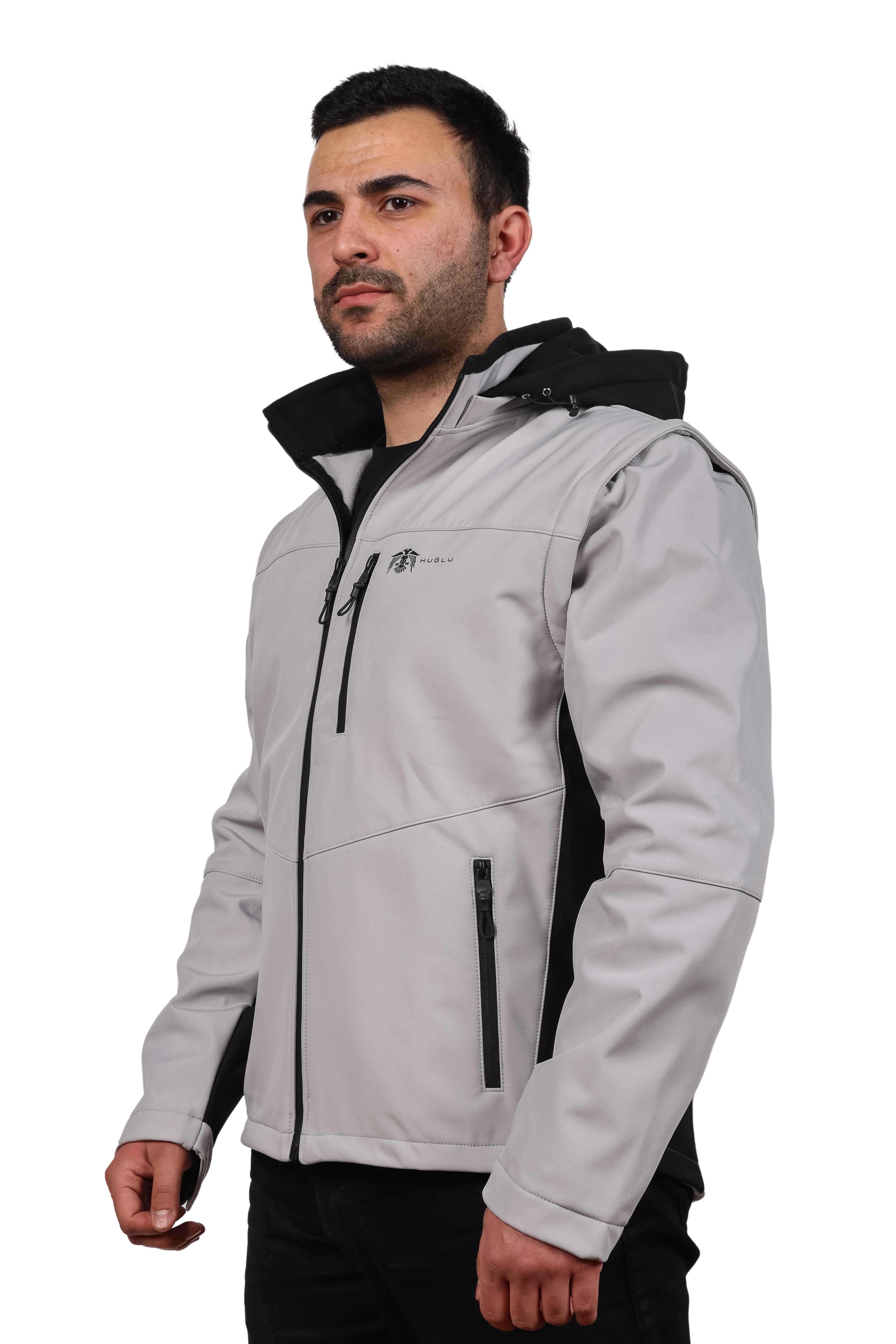 hugluoutdoorİki Renkli Fonksiyonel Taktik Softshell Mont