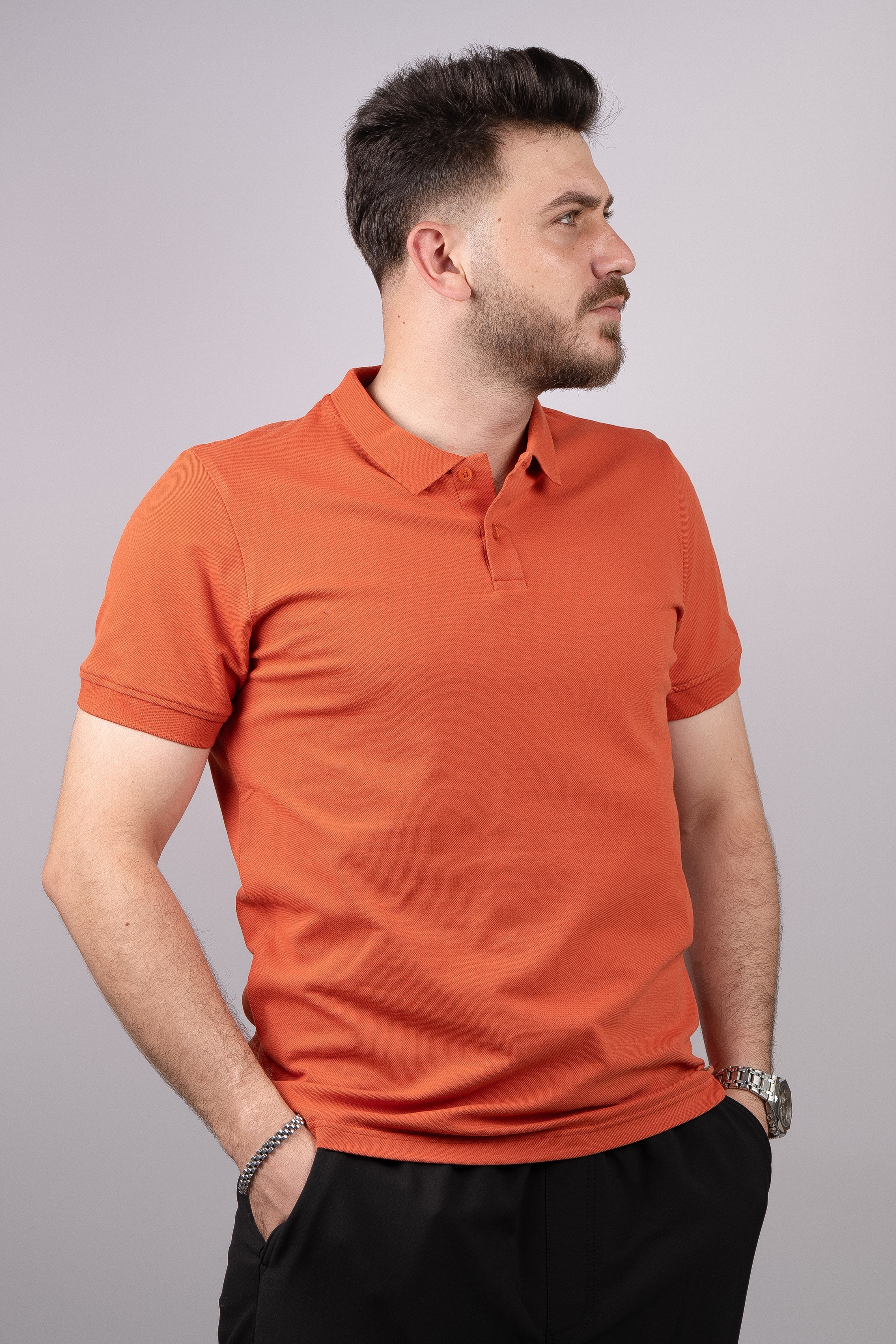 Huğlu Outdoor  Polo Yaka T-Shirt Kiremit
