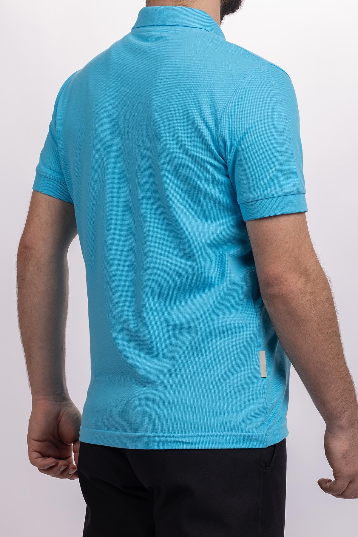 hugluoutdoorTurkuaz Renkli Polo Yaka T-Shirt 