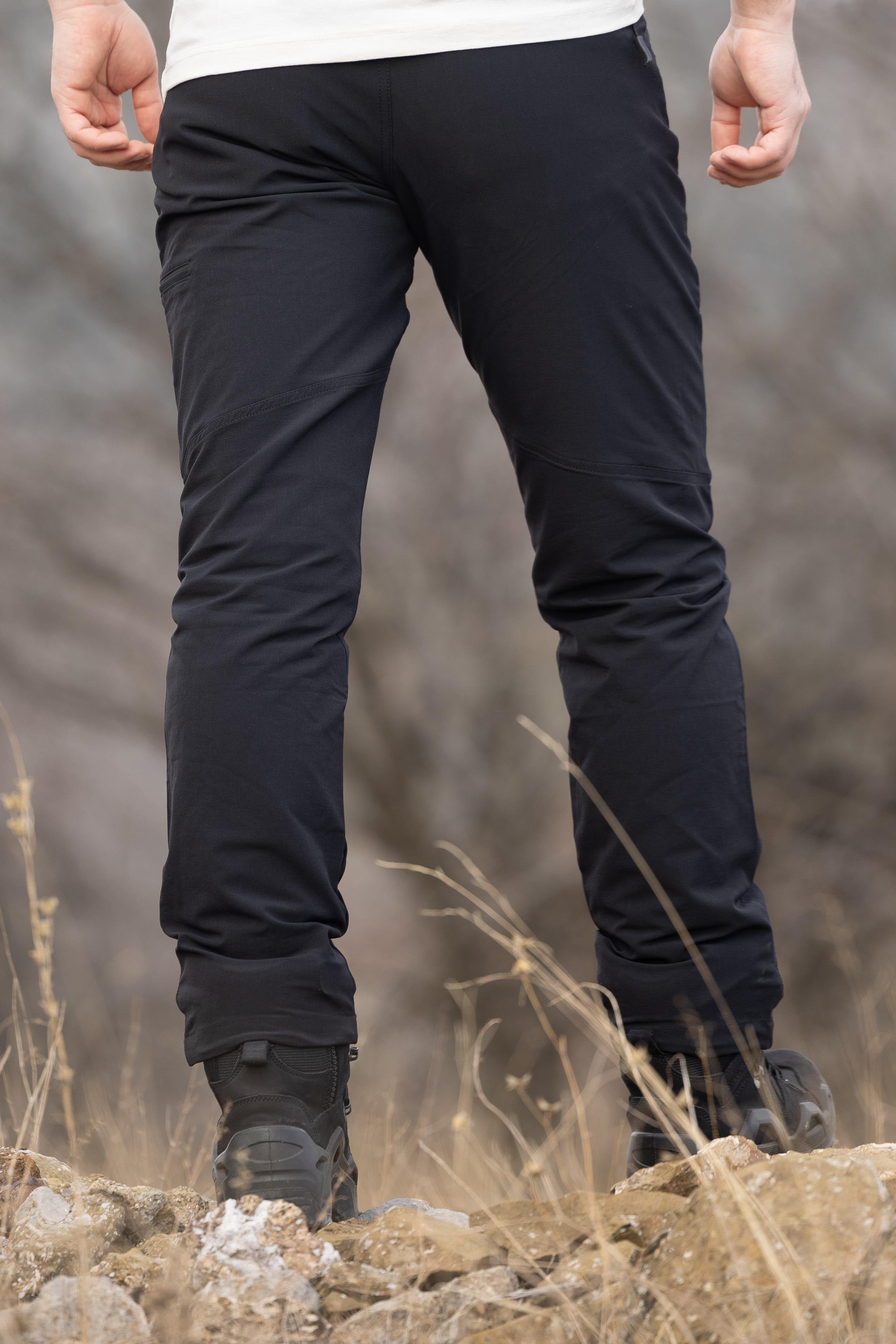 hugluoutdoorSiyah Esnek Trekking Pantolon
