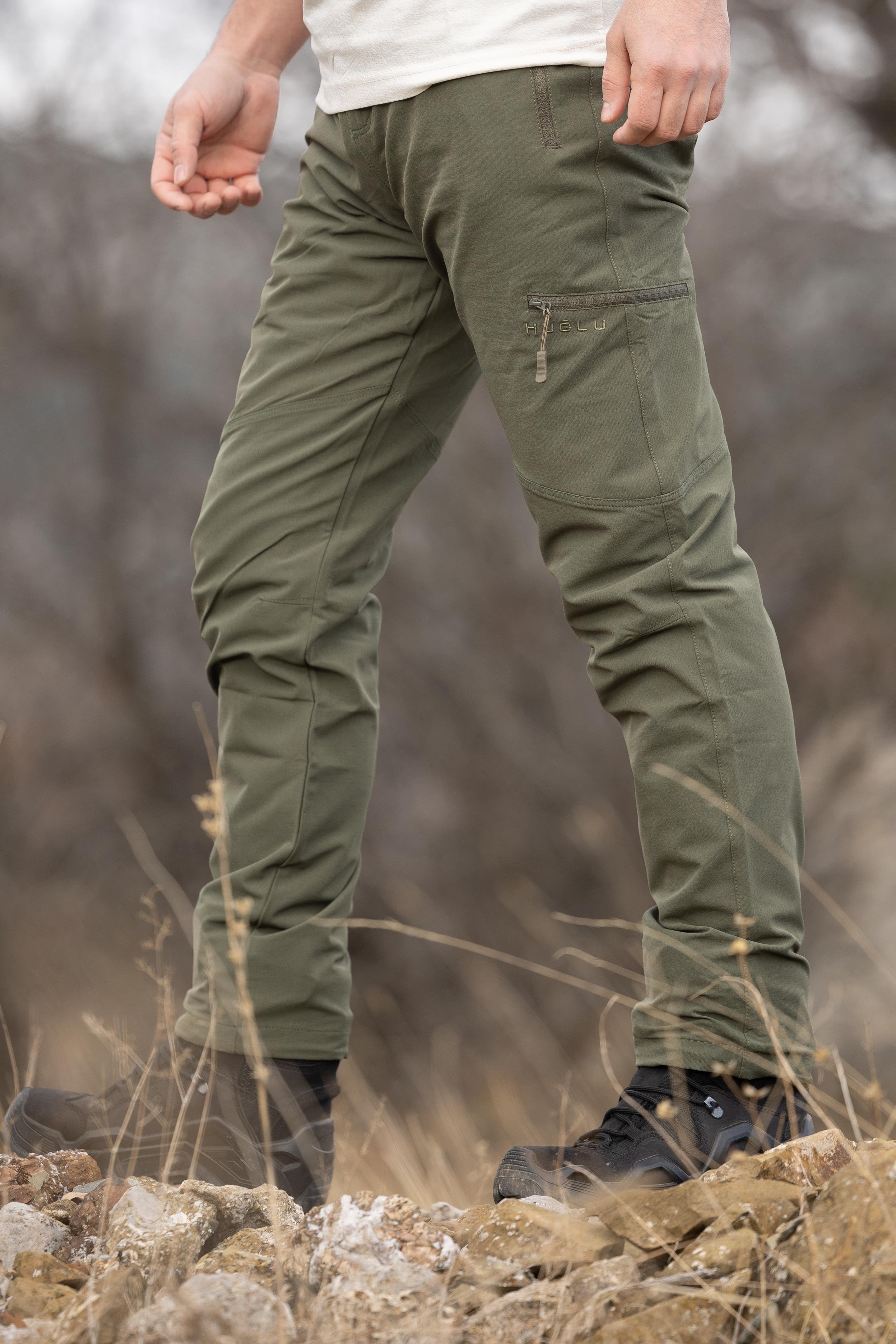 hugluoutdoorHaki Esnek Trekking Pantolon