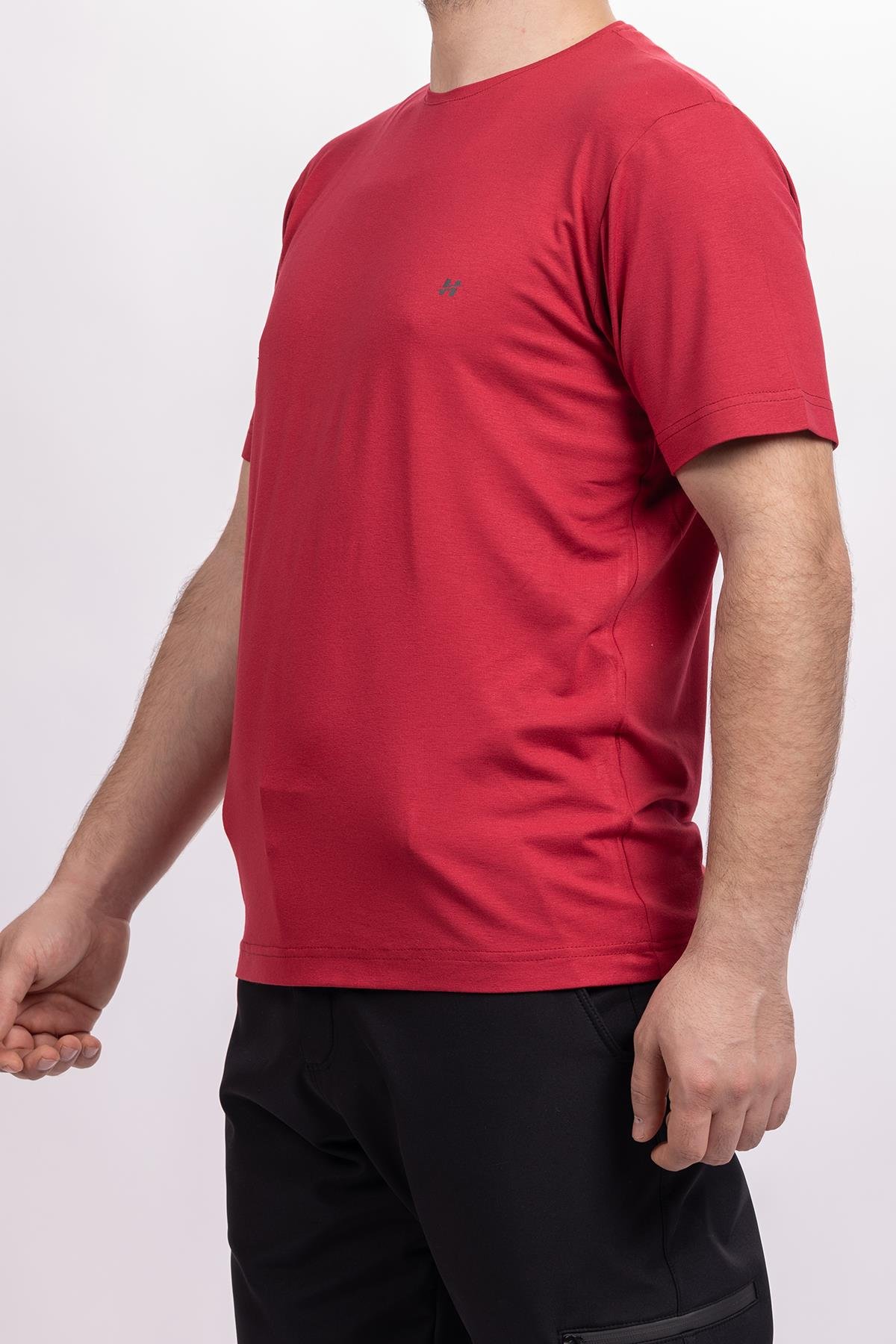 hugluoutdoorKırmızı Viskon Basic T-shirt
