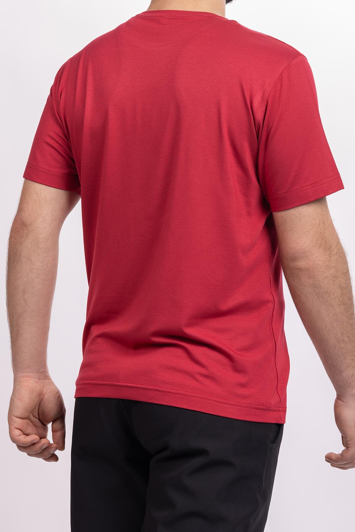 hugluoutdoorKırmızı Viskon Basic T-shirt