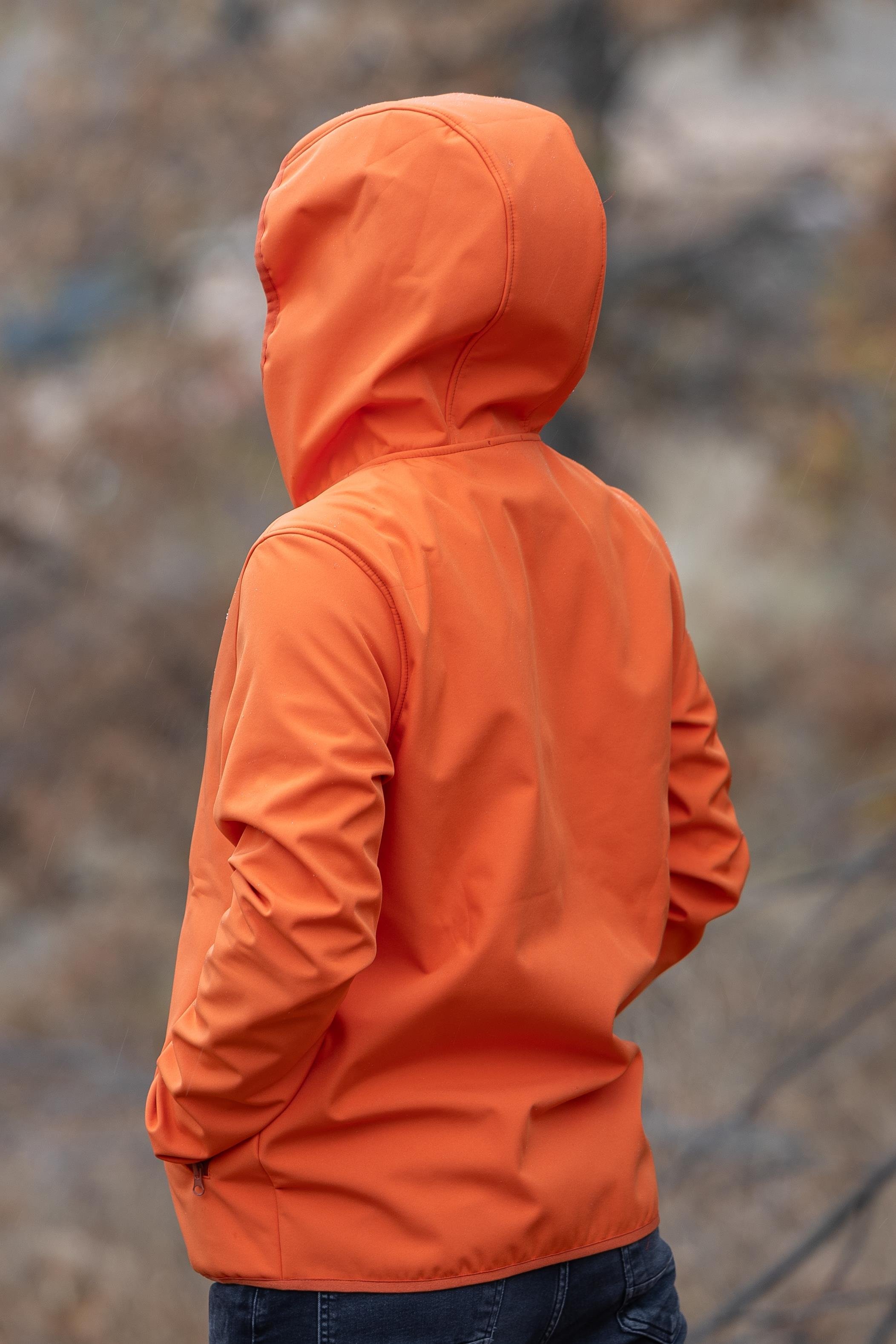 hugluoutdoorTuruncu Kapüşonlu Softshell Mont