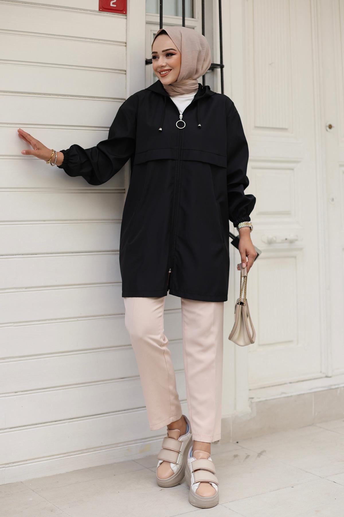 Aller Detaylı Bondit Kap Siyah 1219