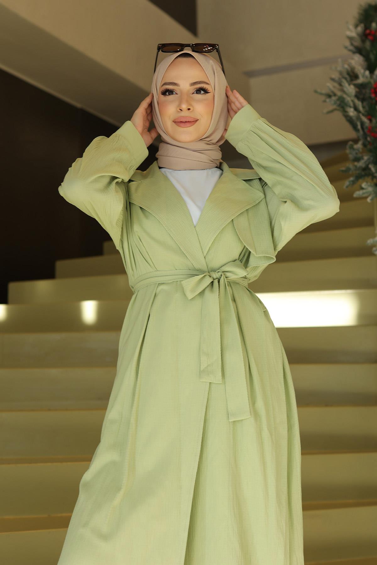 Ay Parça Detaylı Takım Mint Yeşili