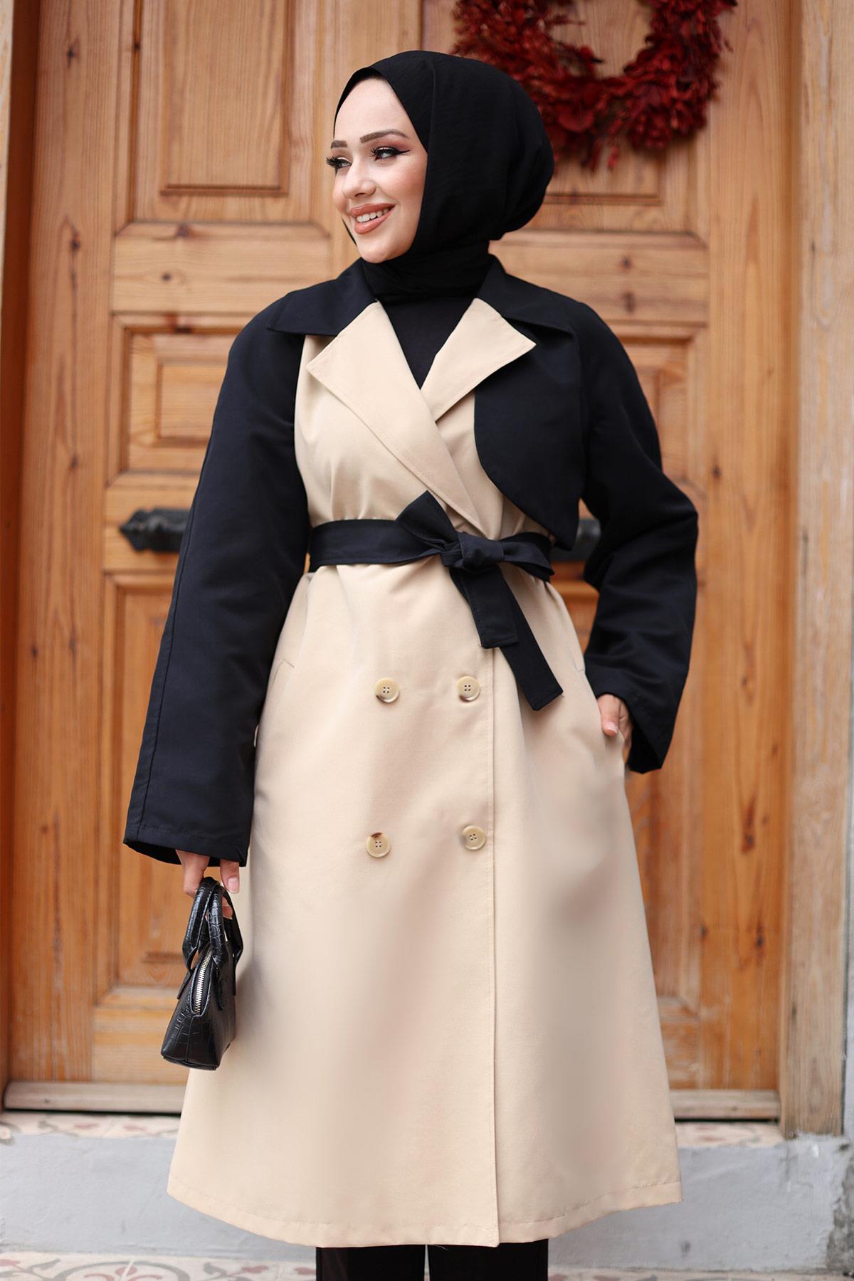 Kolu Garnili  Trençkot  Bej 4435