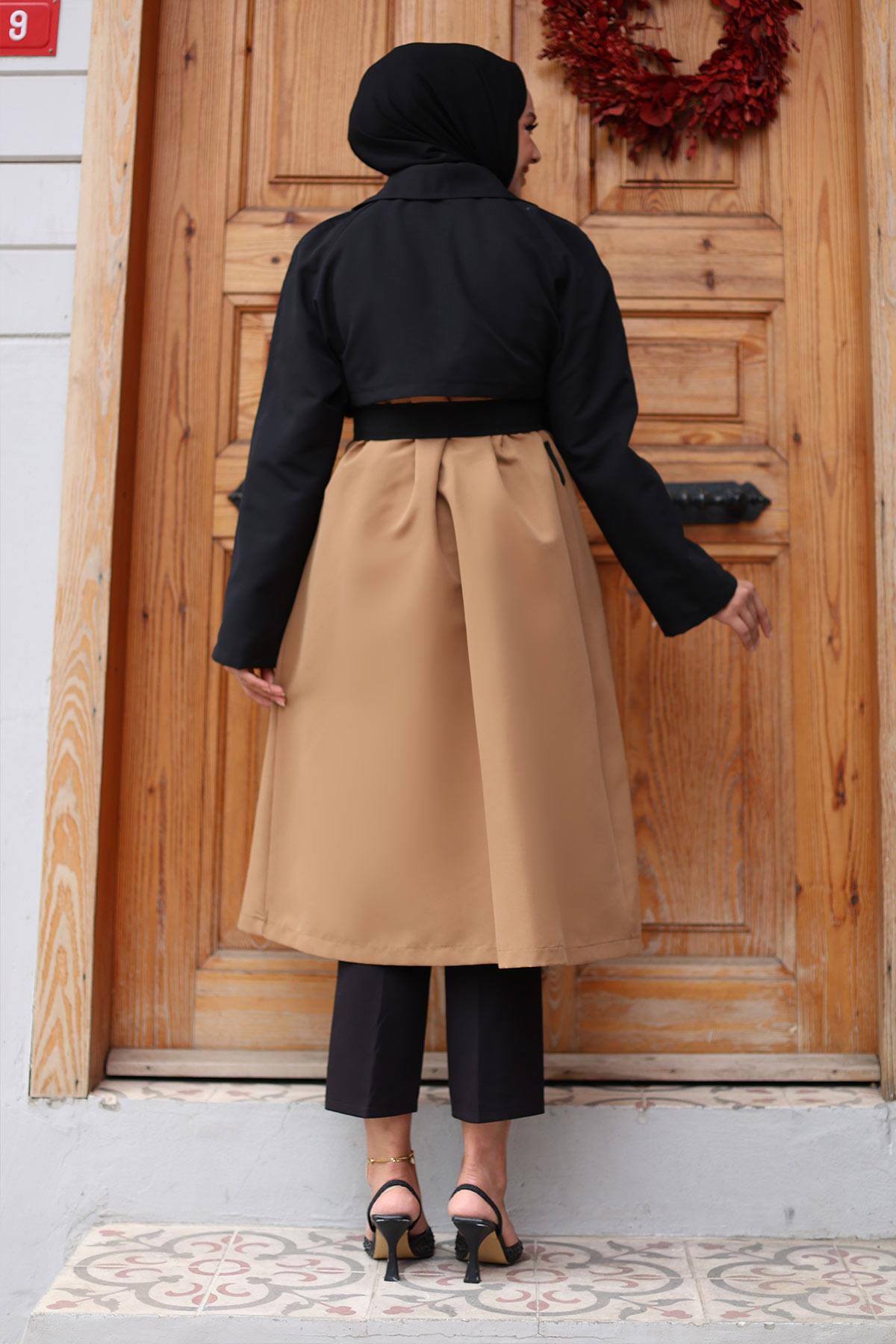 Kolu Garnili  Trençkot  Camel 4435