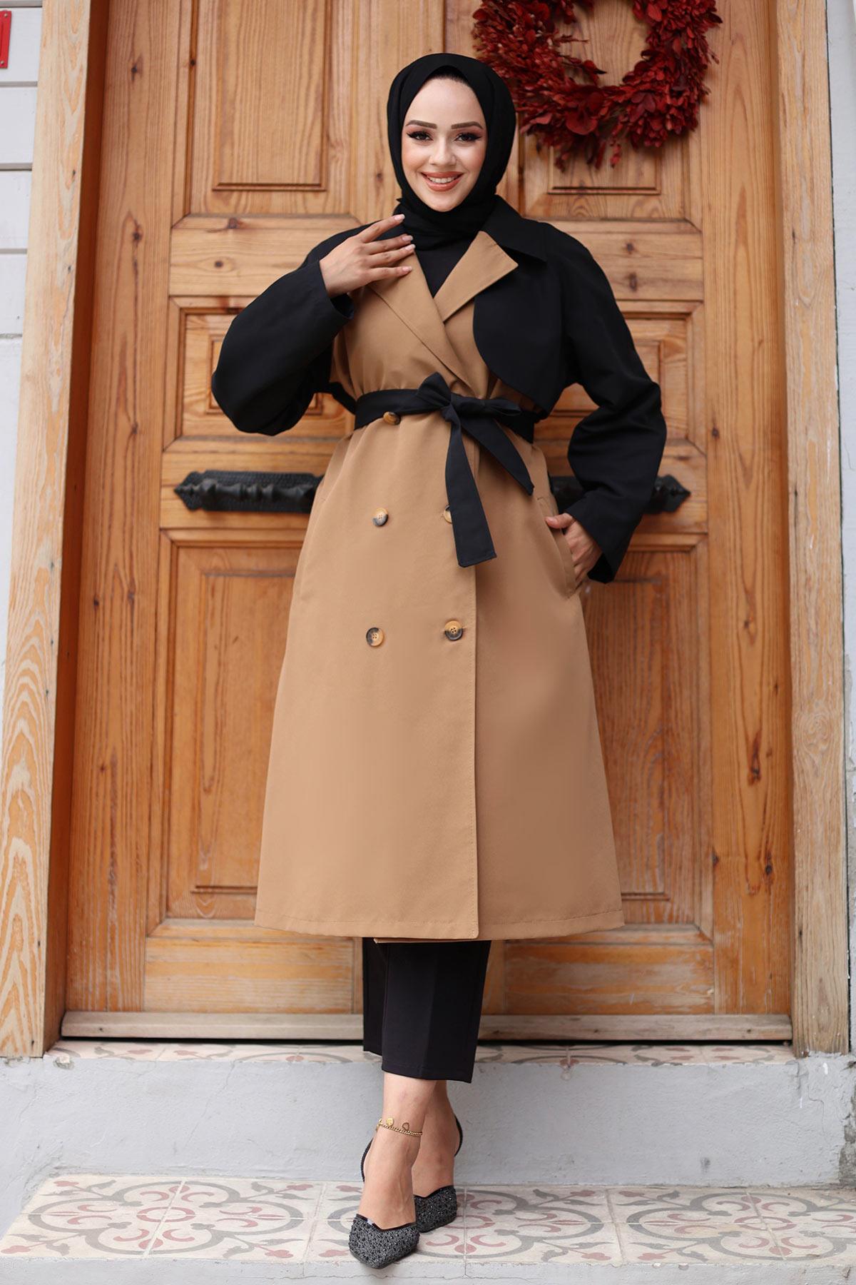 Kolu Garnili  Trençkot  Camel 4435