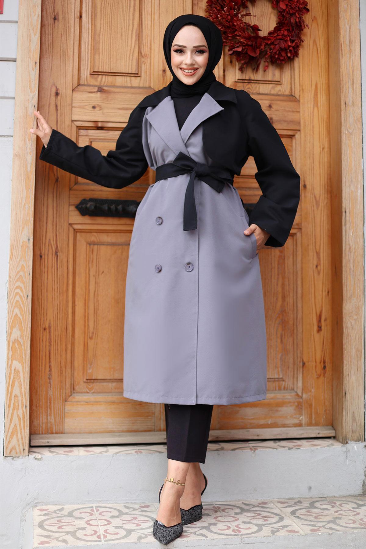 Kolu Garnili  Trençkot  Gri 4435