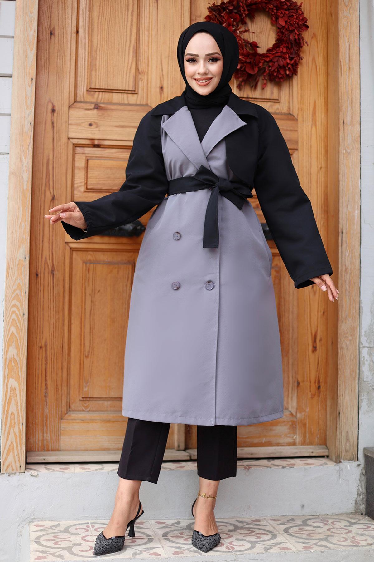 Kolu Garnili  Trençkot  Gri 4435