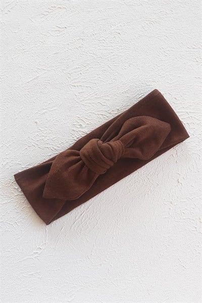 Acı Kahve Renkli Bebek Tavşan Kulak Bandana