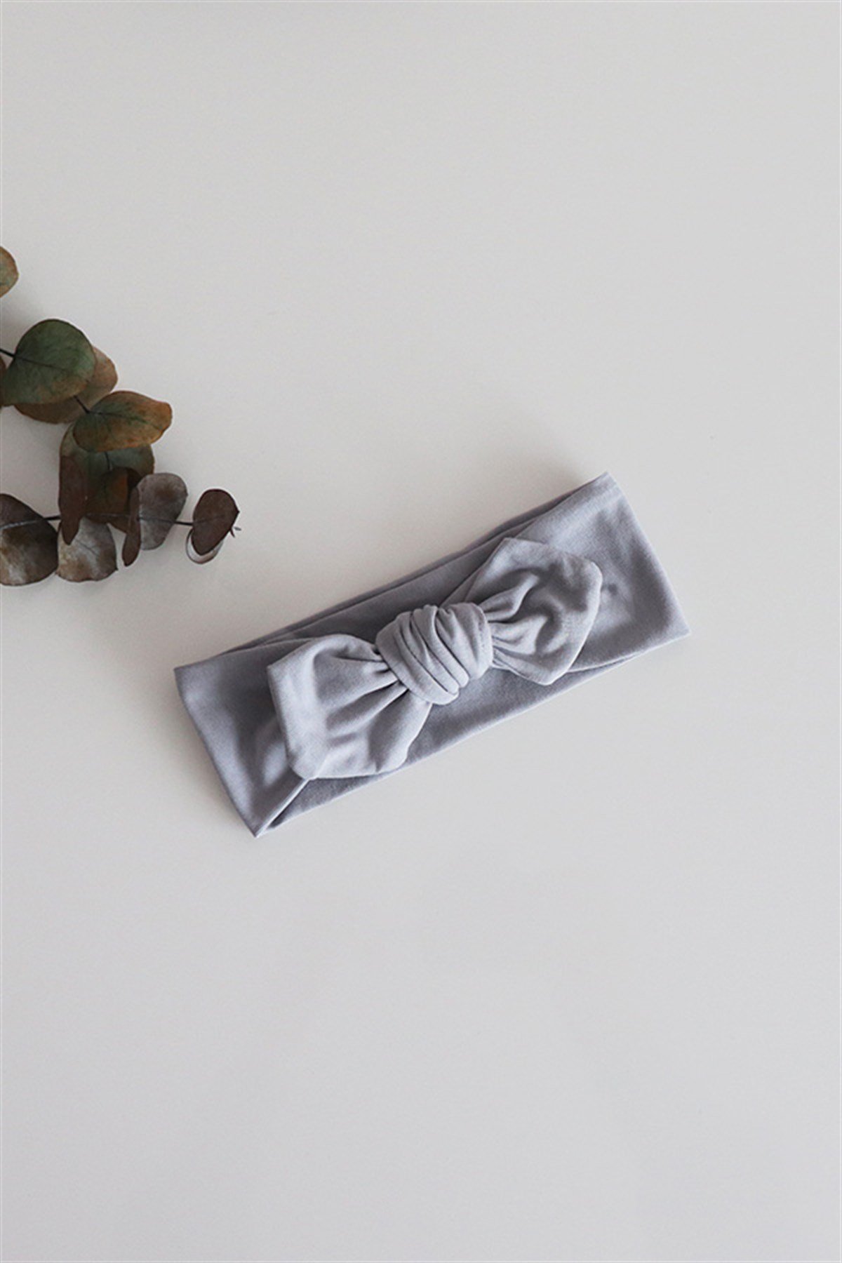 Açık Gri Renkli Tavşan Kulak Bandana