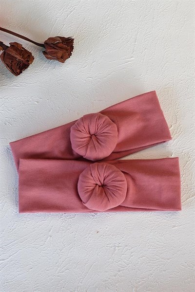Açık Gül Kurusu Renkli Bebek Donut Bandana