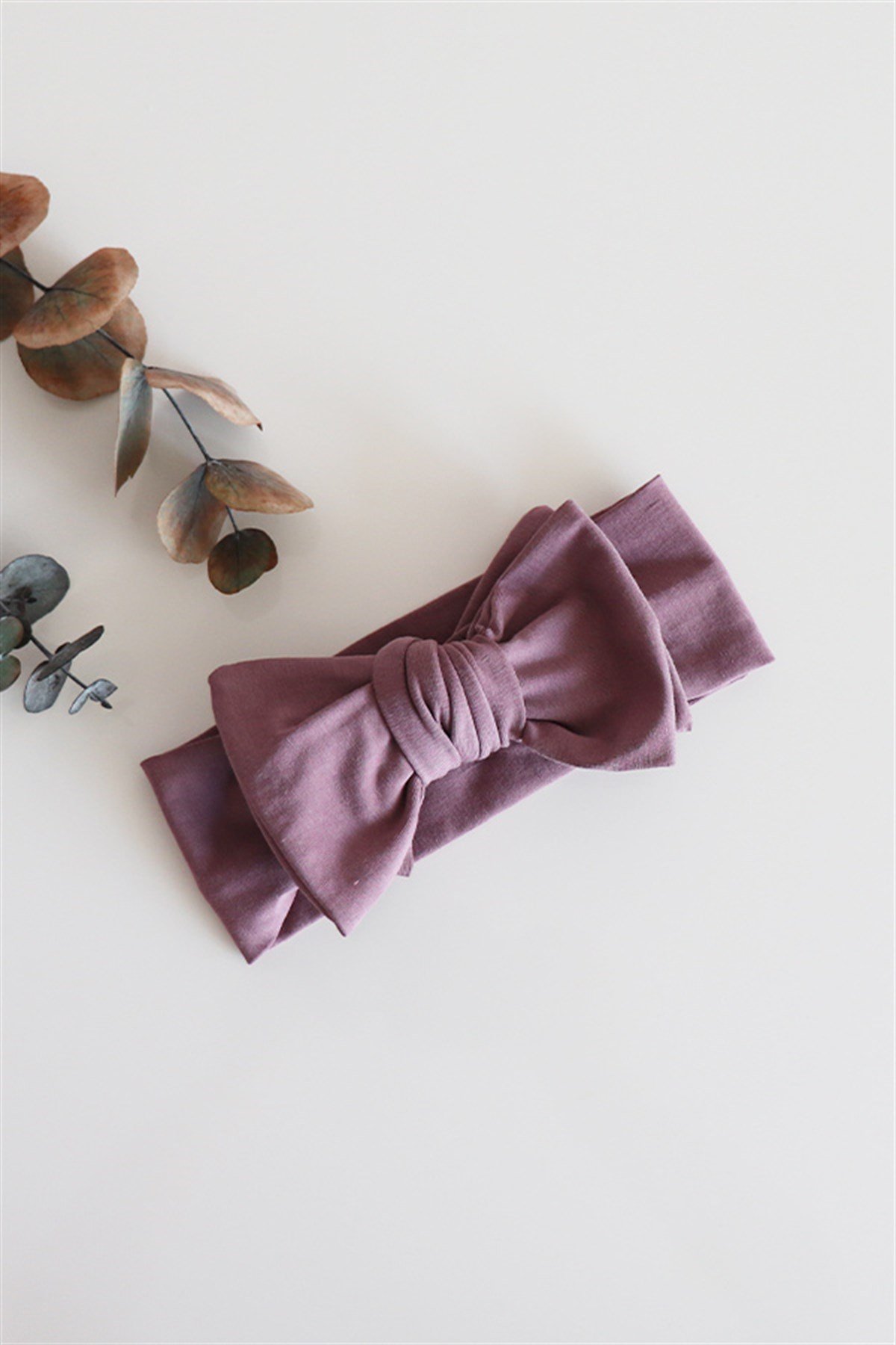 Açık Mürdüm Renkli Fiyonk Penye Bandana