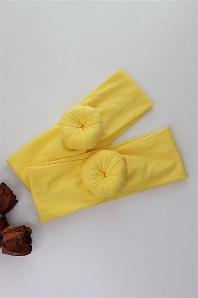 Açık Sarı Renkli Bebek Donut Bandana