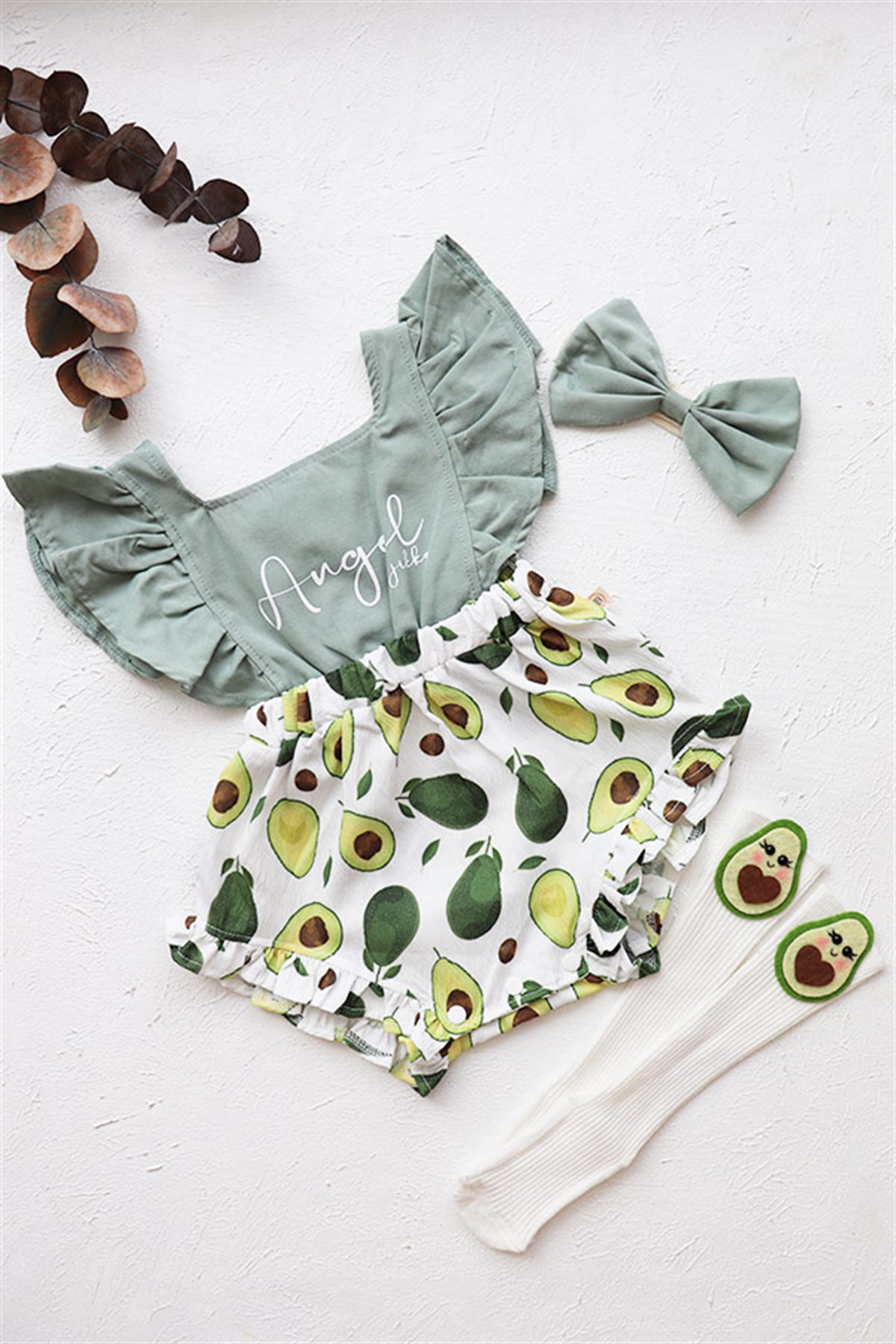 Avokado Konsept Bebek Romper Özel Set